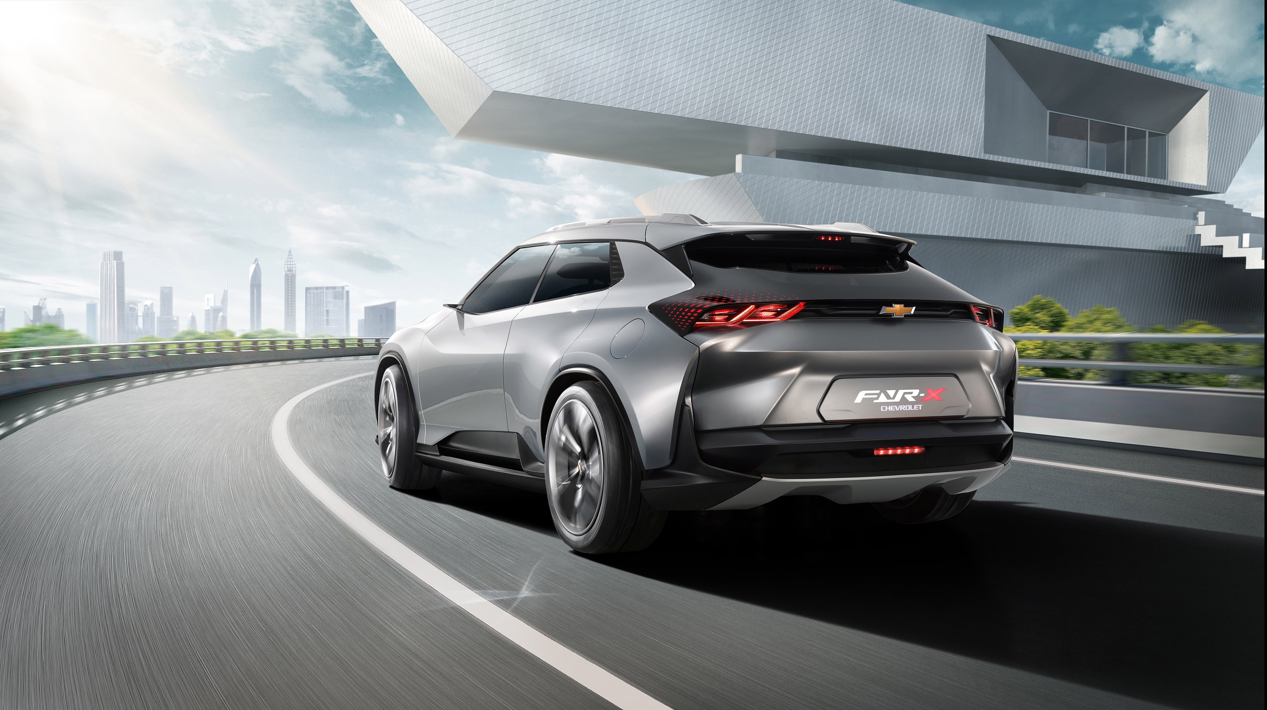4K Chevrolet FNR-X Concept Car Back View HD Wallpaper