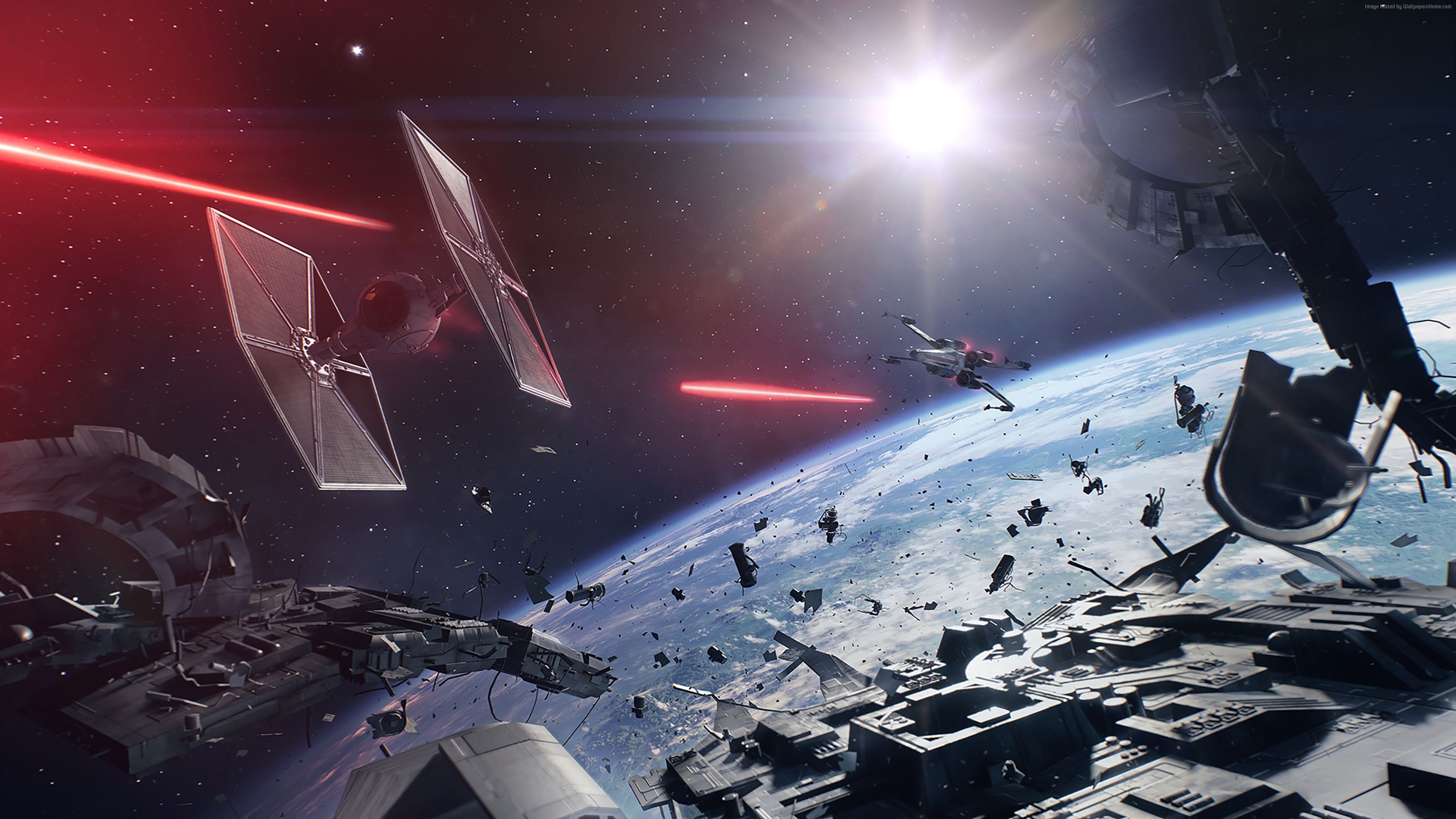 Star Wars: Battlefront II 2017 Space Battle HD Wallpaper