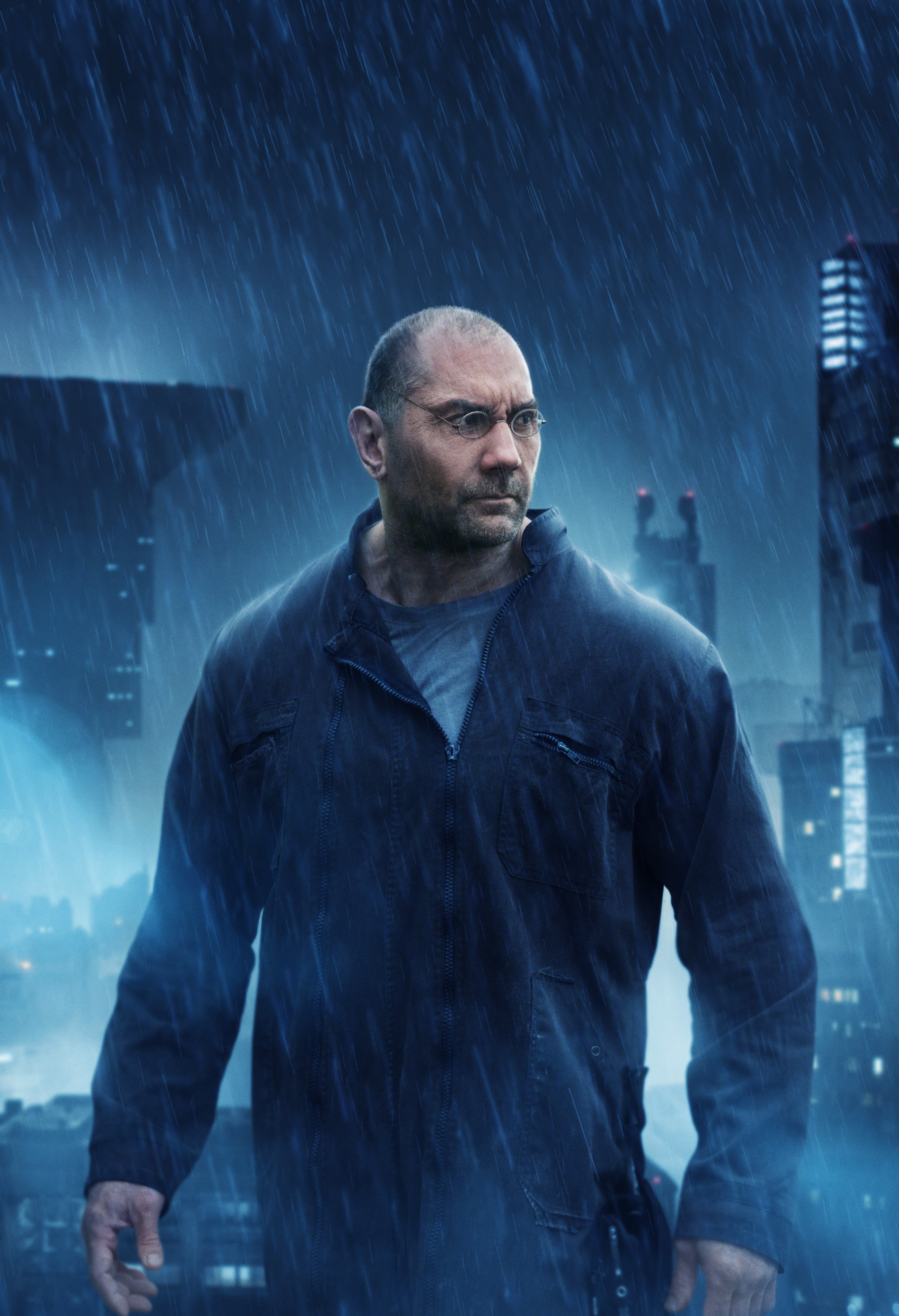 Dave Bautista from Blade Runner 2049 in the Rain HD Phone Wallpaper