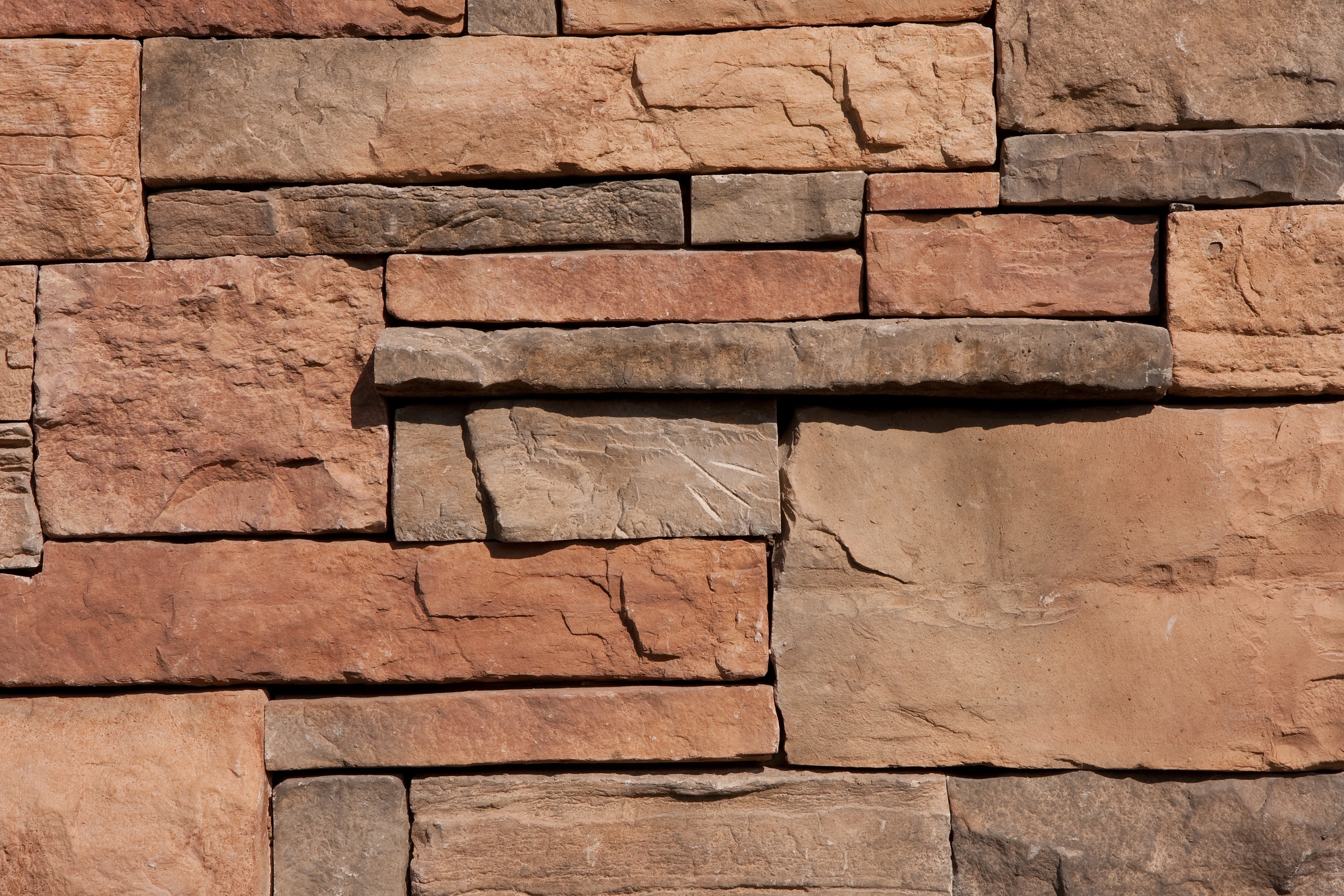 Stacked stone wall texture HD Wallpaper