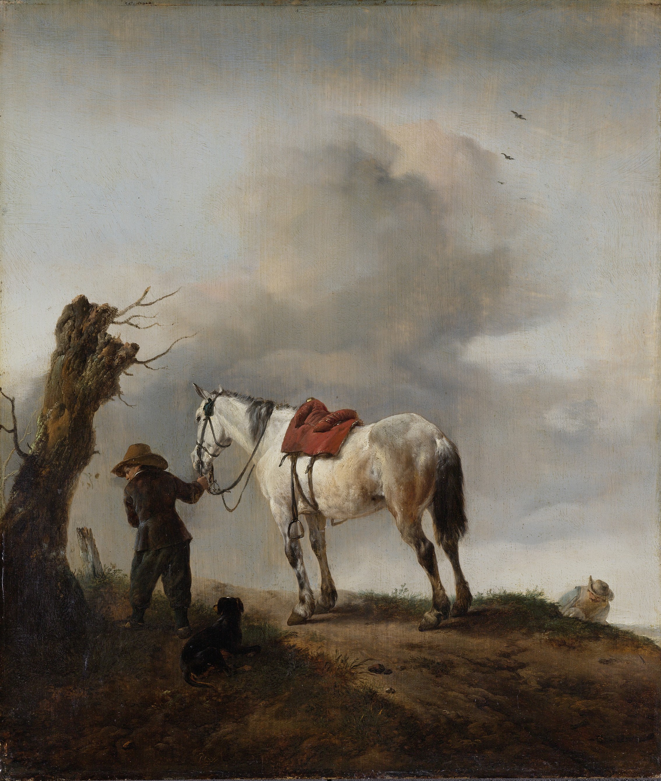 The White Horse by Philips Wouwerman HD Wallpaper