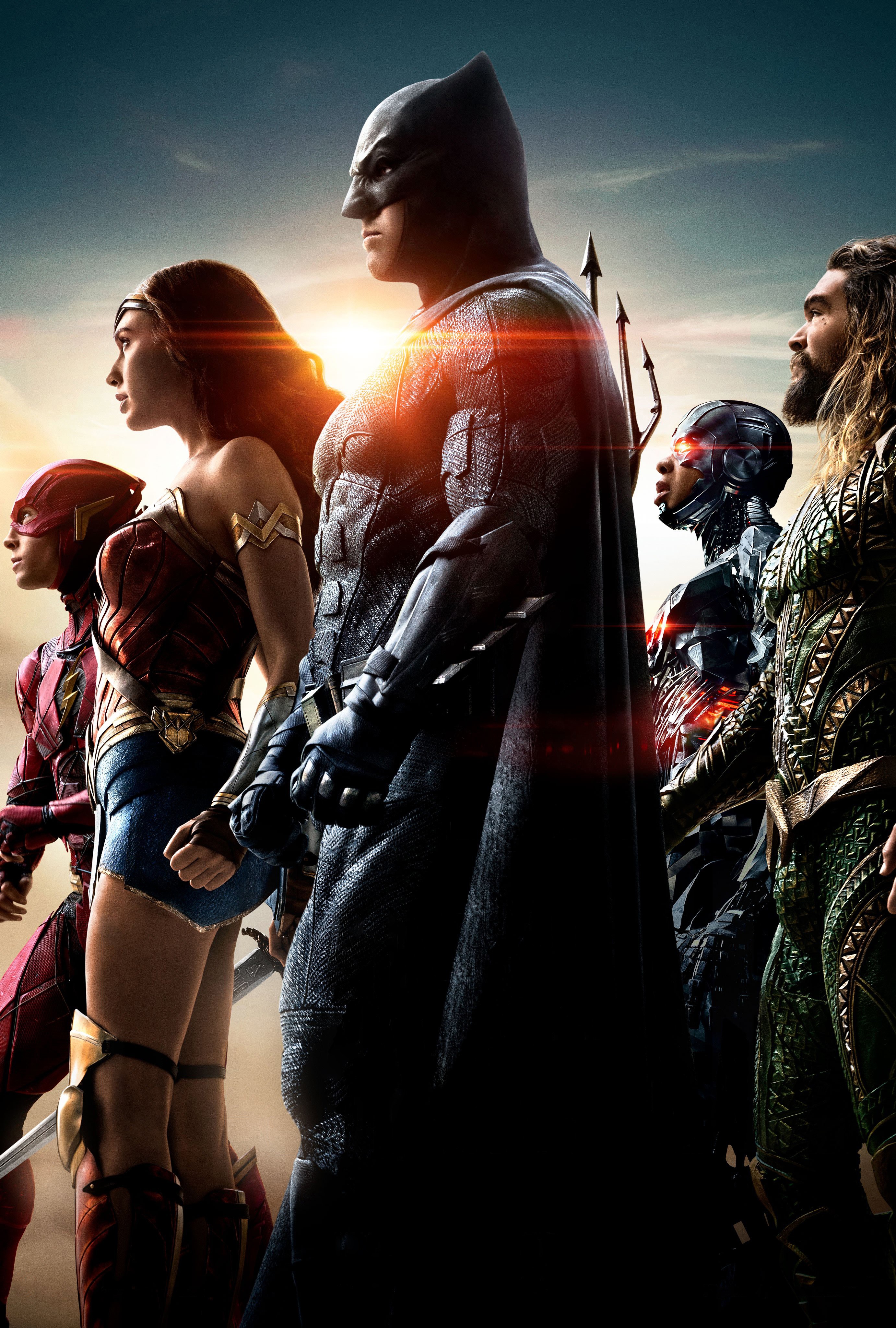 Justice League 2017: Batman, Wonder Woman, The Flash, Cyborg, Aquaman HD Phone Wallpaper