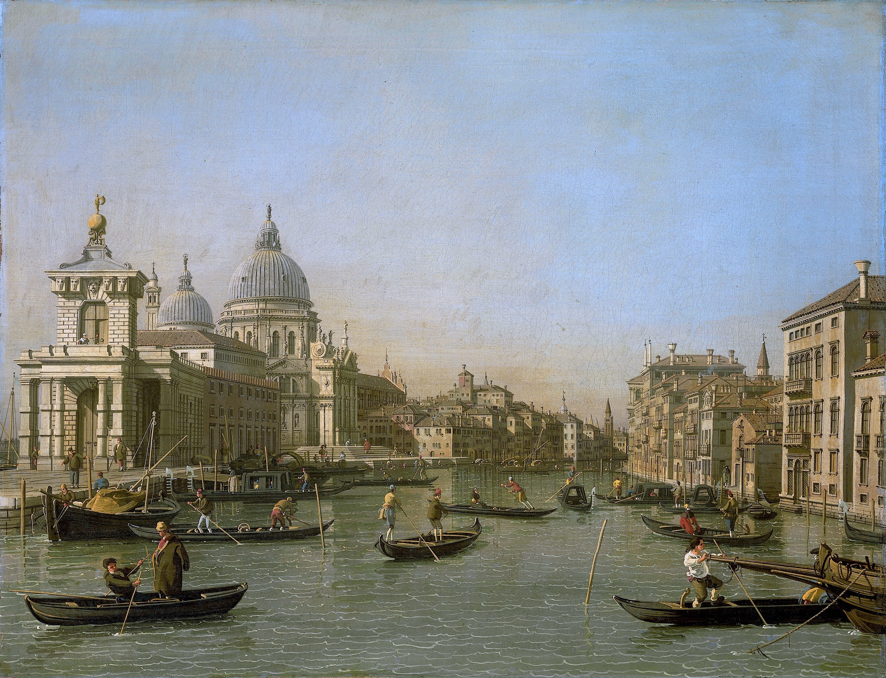 Canaletto's Entrance to the Grand Canal, Venice HD Wallpaper