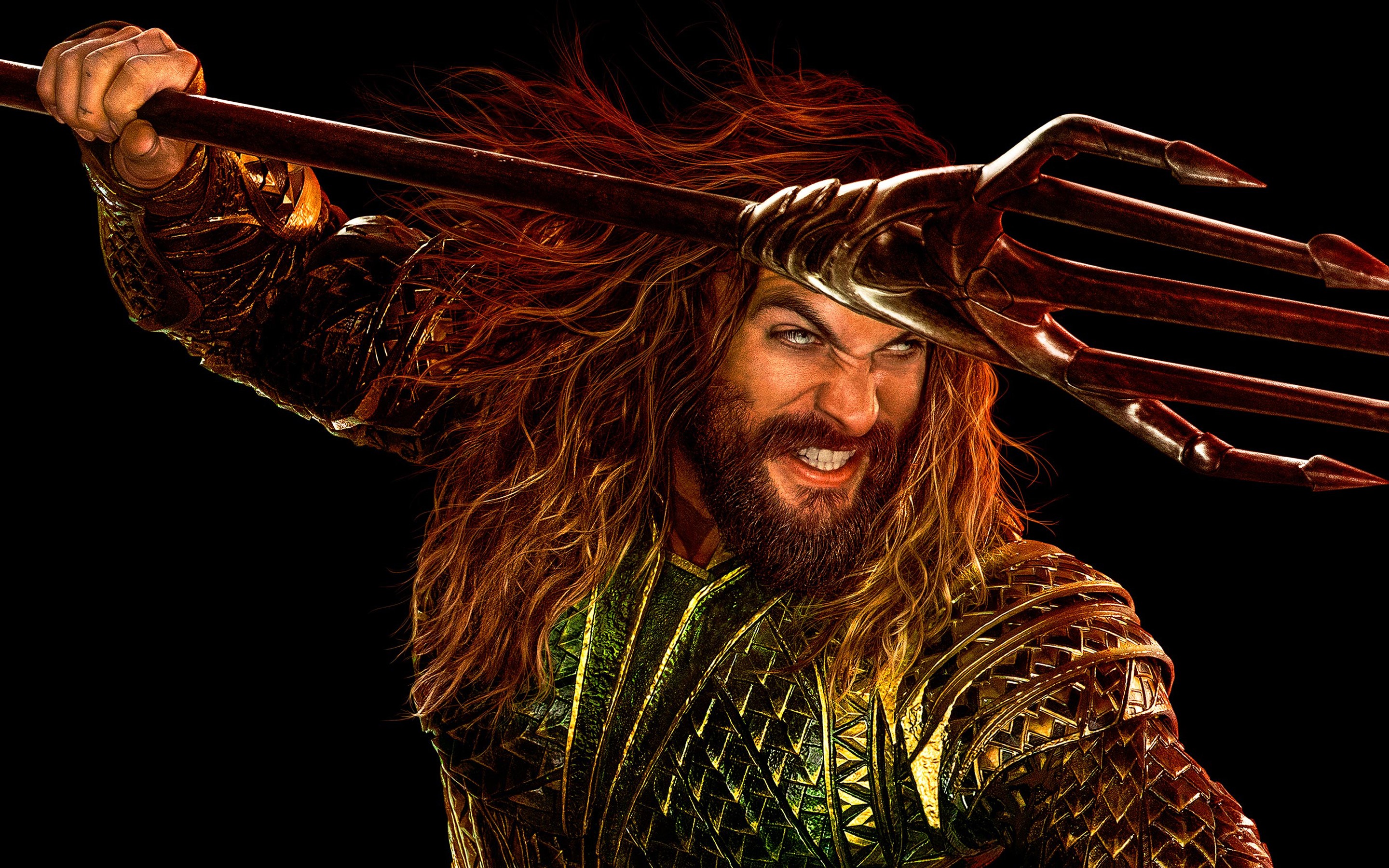 Aquaman from Justice League holding a trident HD Wallpaper