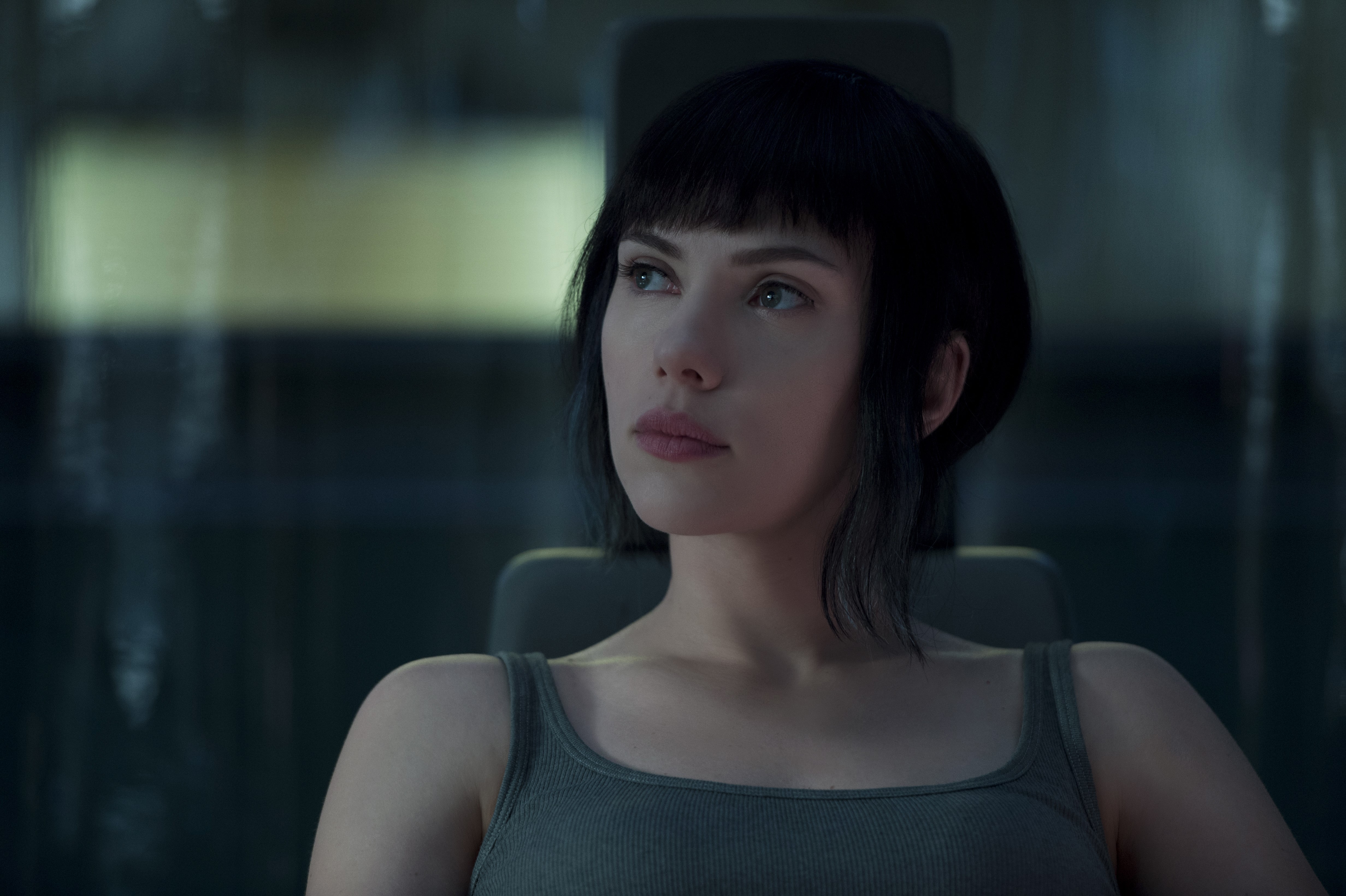 Scarlett Johansson as Major in Ghost in the Shell 4K HD Wallpaper