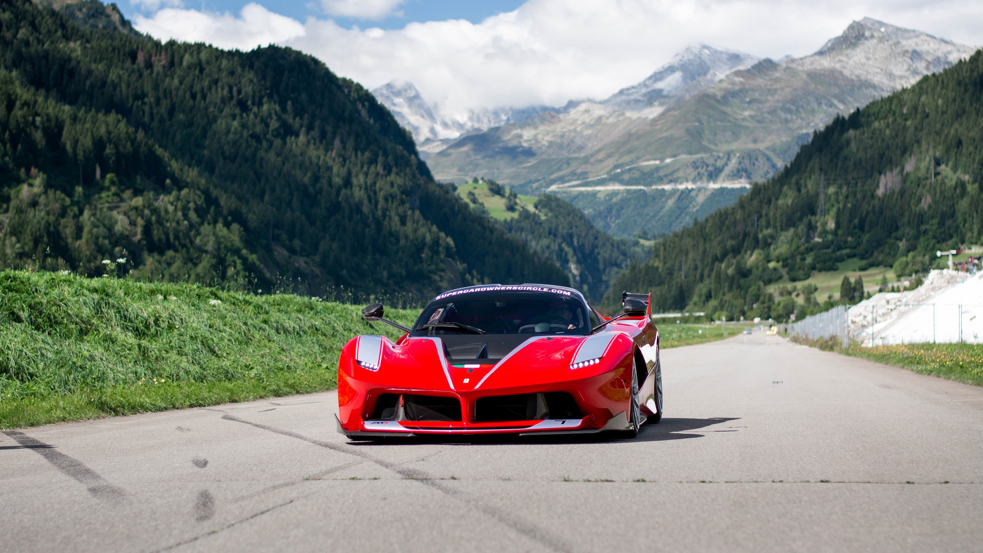 Ferrari FXX K in Mountains HD Wallpaper