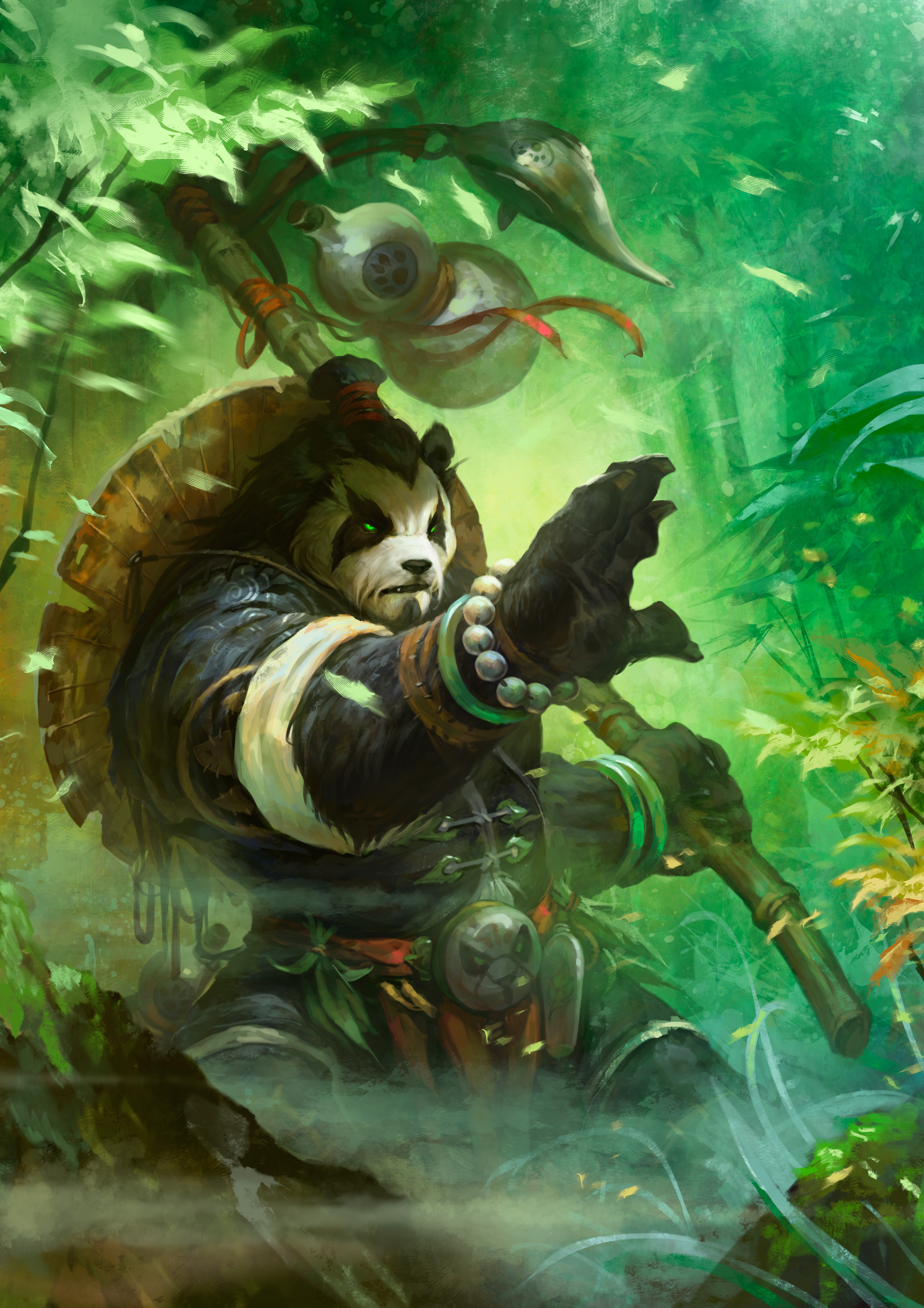 Pandaren Monk from World of Warcraft HD Phone Wallpaper