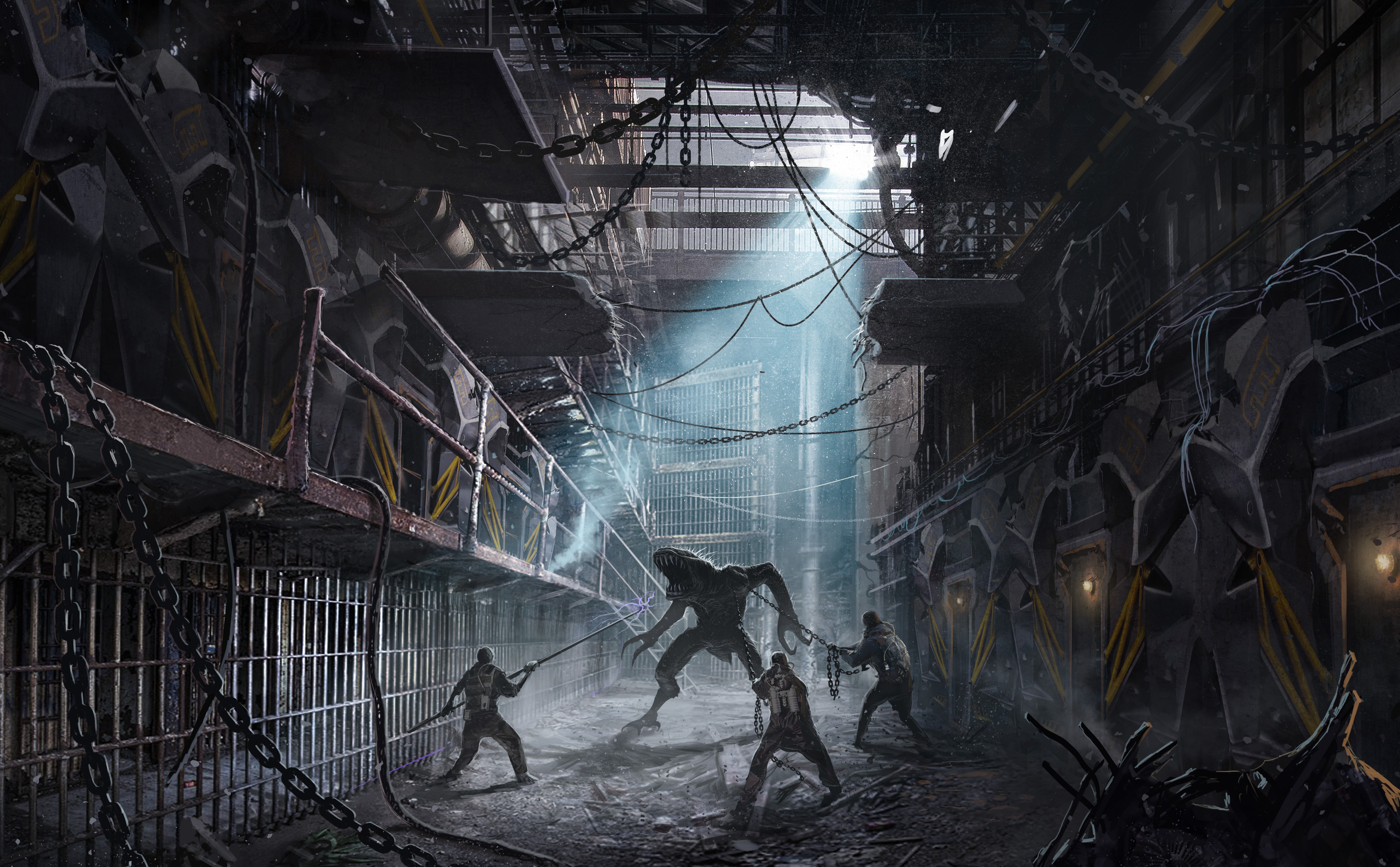 Battle for Sularia: Monster and Men in Prison HD Wallpaper