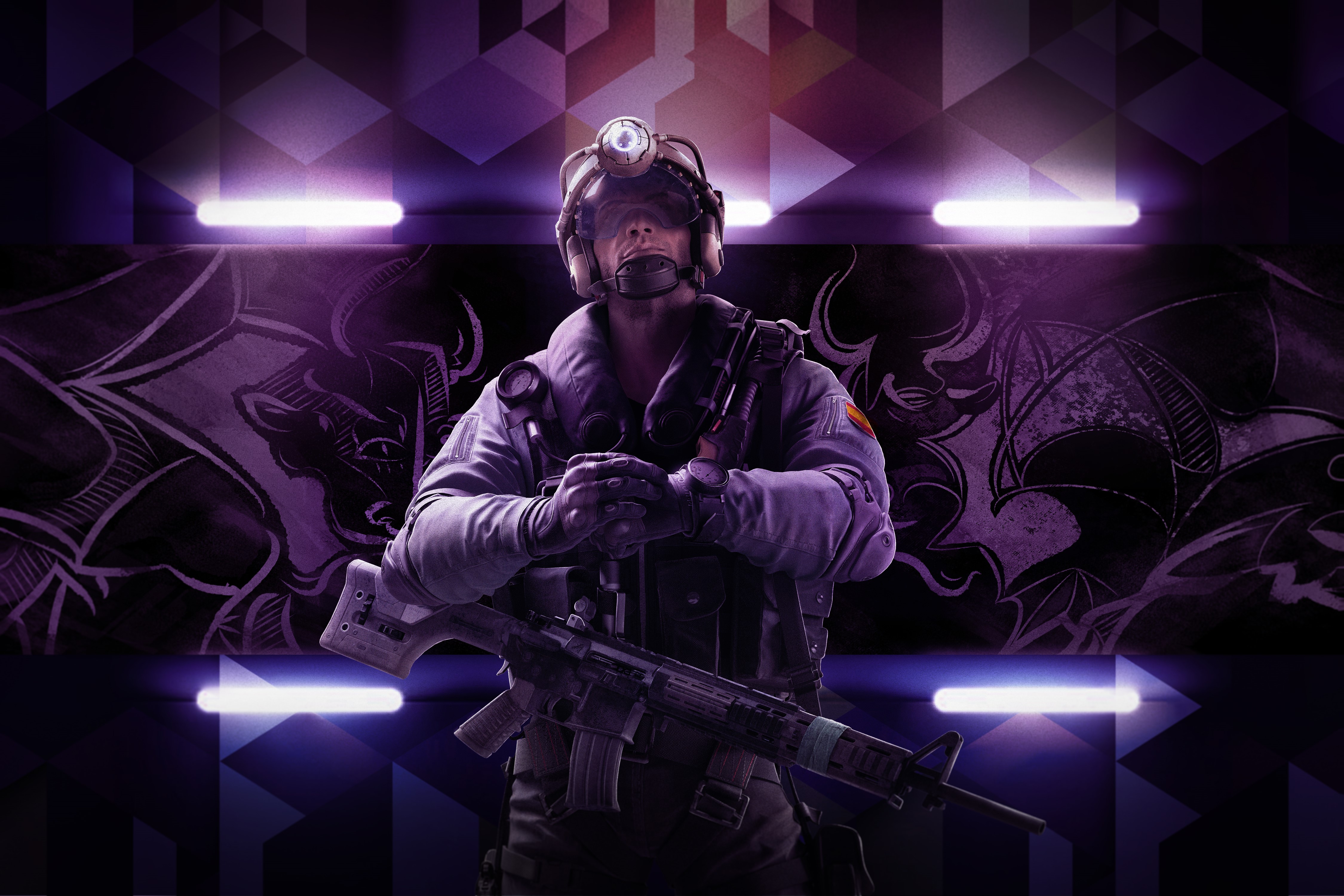 Jackal from Tom Clancy's Rainbow Six Siege with Assault Rifle HD Wallpaper