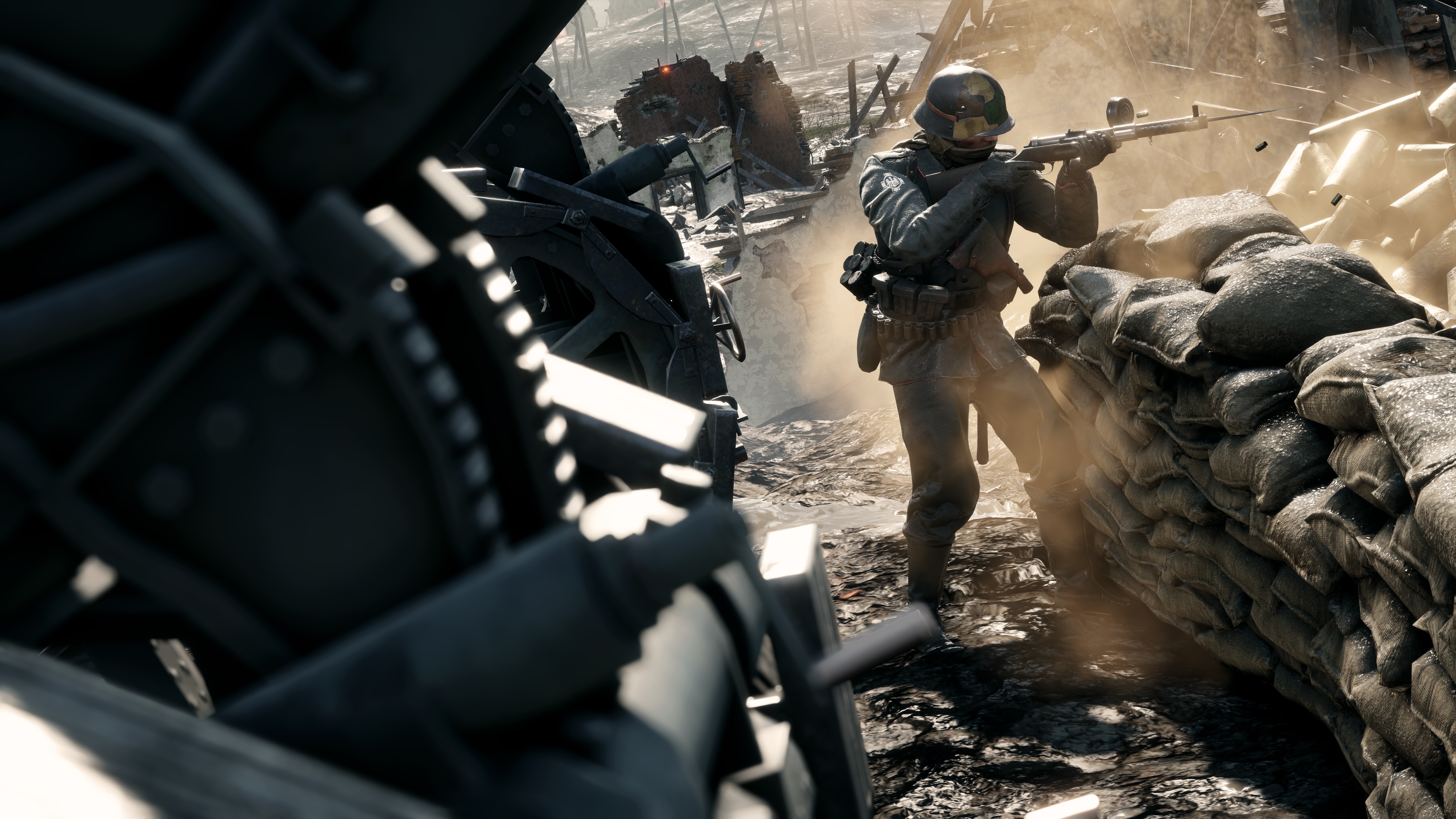 Soldier aiming rifle in Battlefield 1 HD Wallpaper