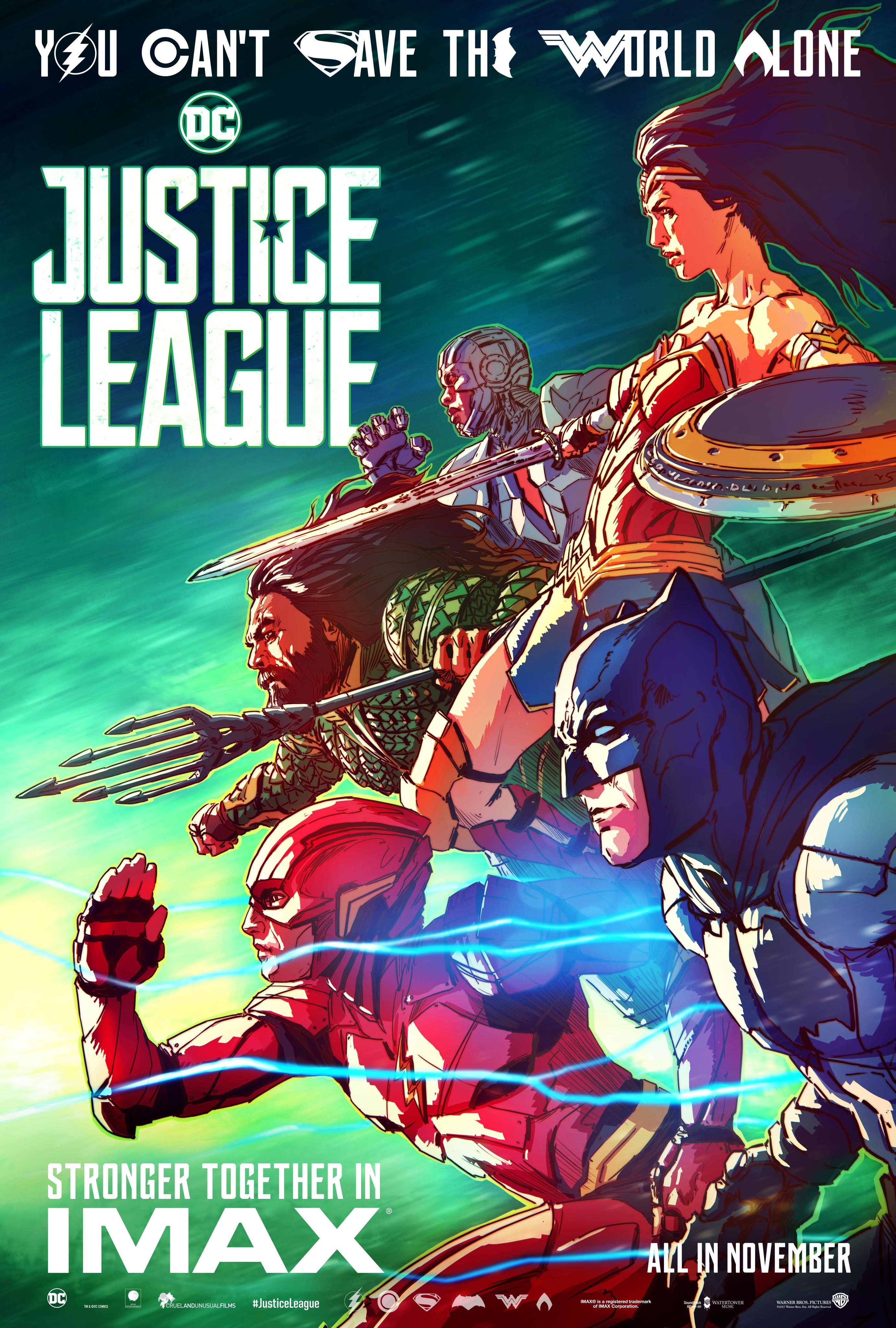 Justice League movie poster with superheroes HD Phone Wallpaper