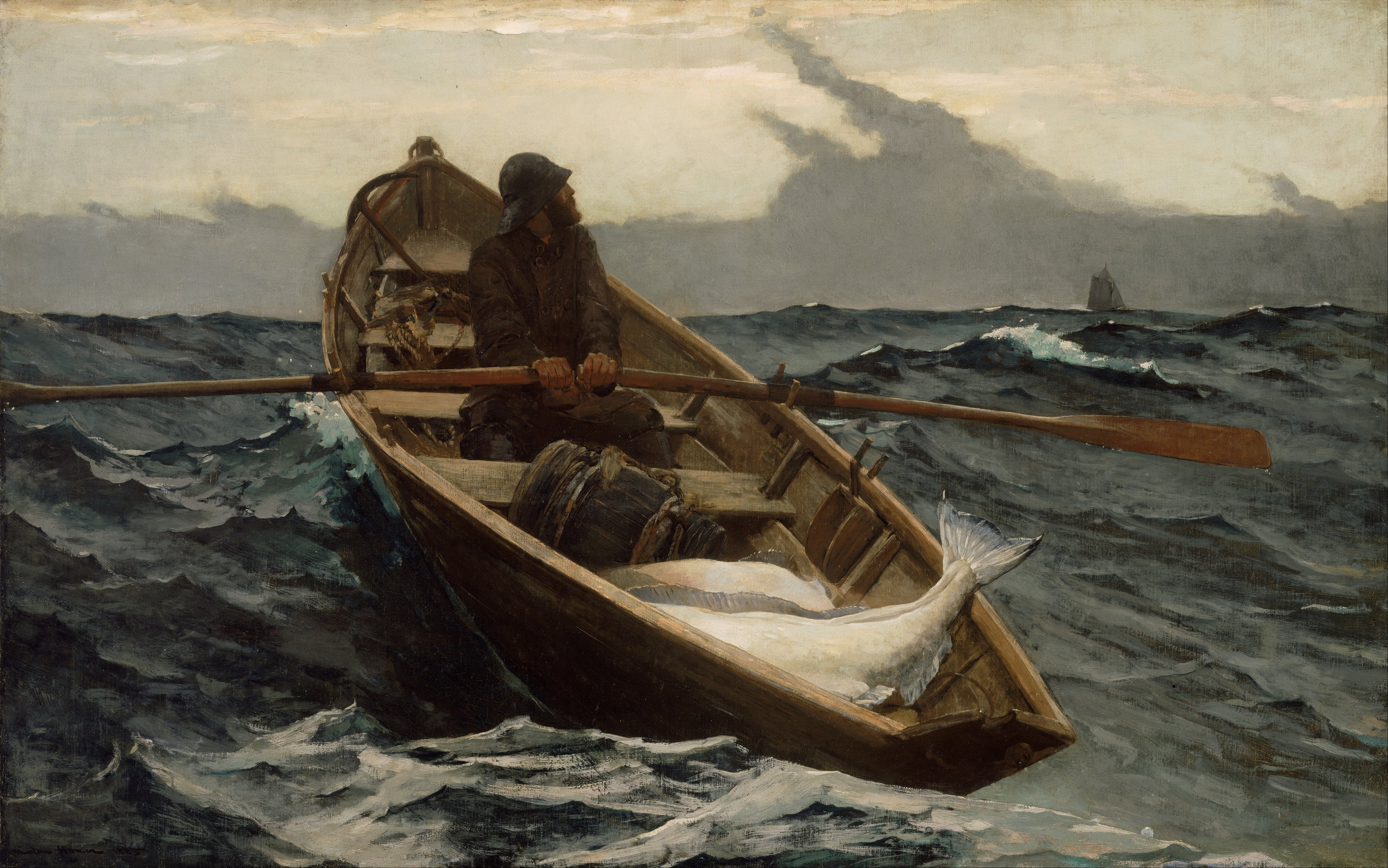 Winslow Homer's The Fog Warning HD Wallpaper