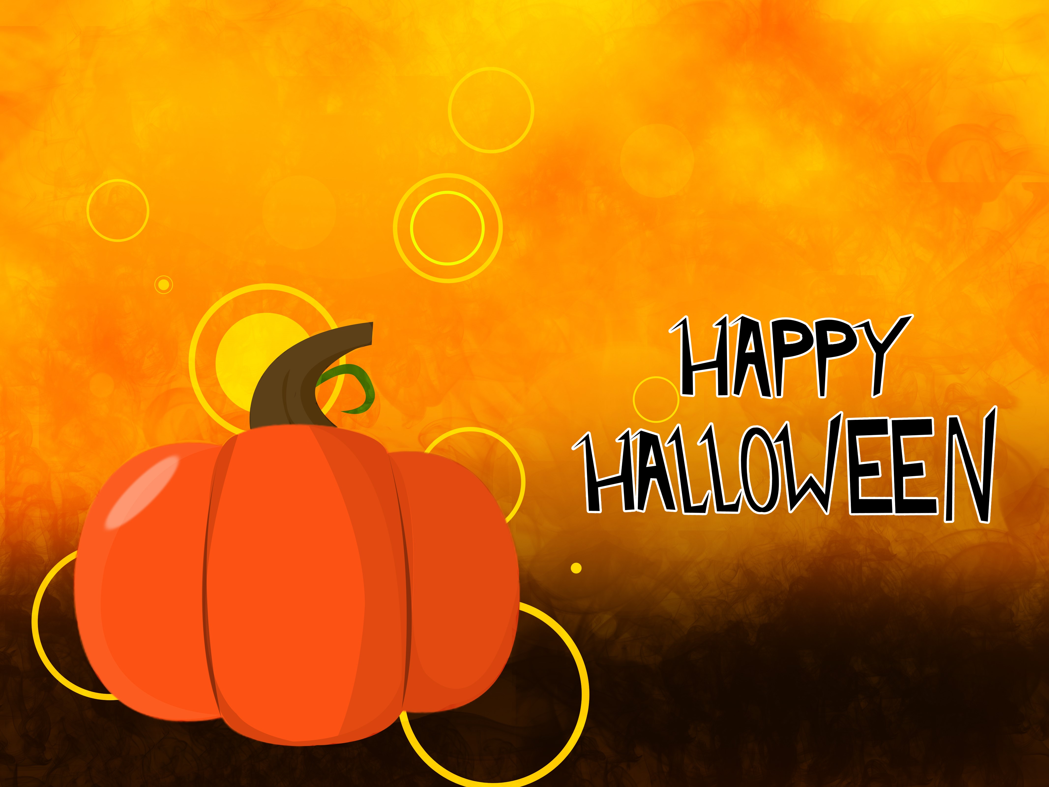 Happy Halloween Pumpkin 4K HD Wallpaper