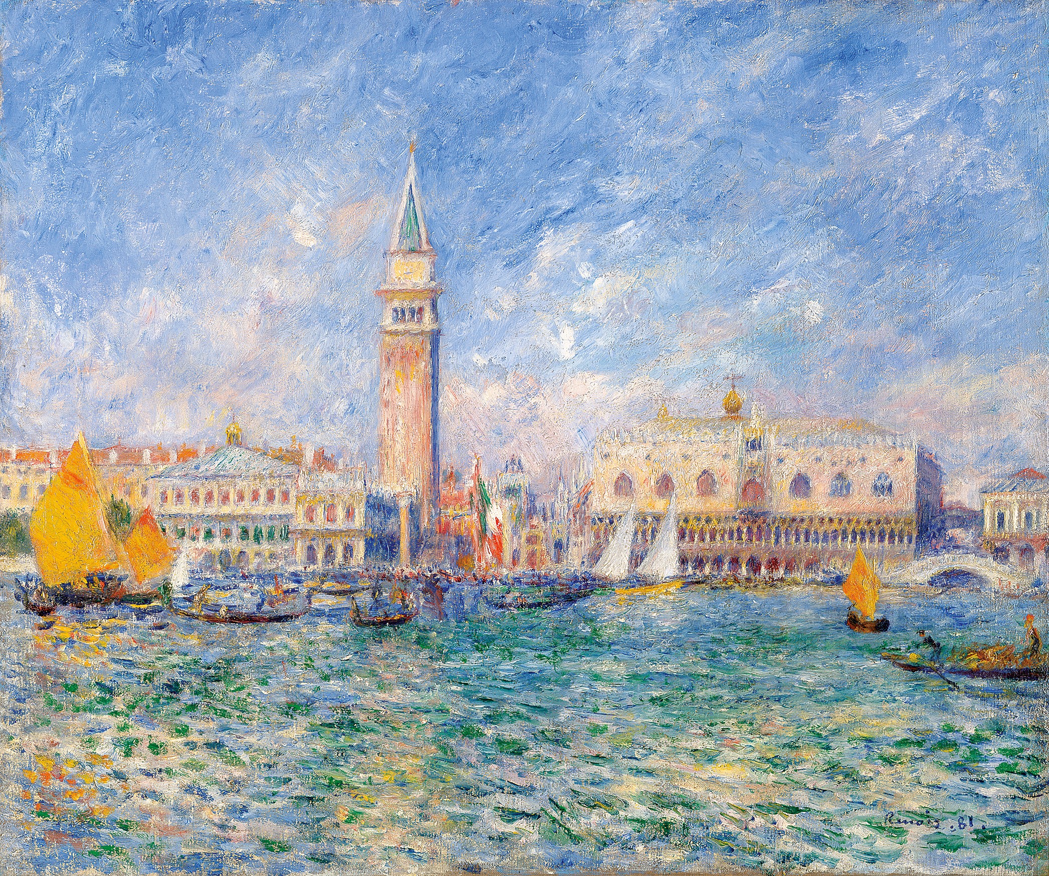 The Doge's Palace, Venice by Pierre Auguste Renoir HD Wallpaper
