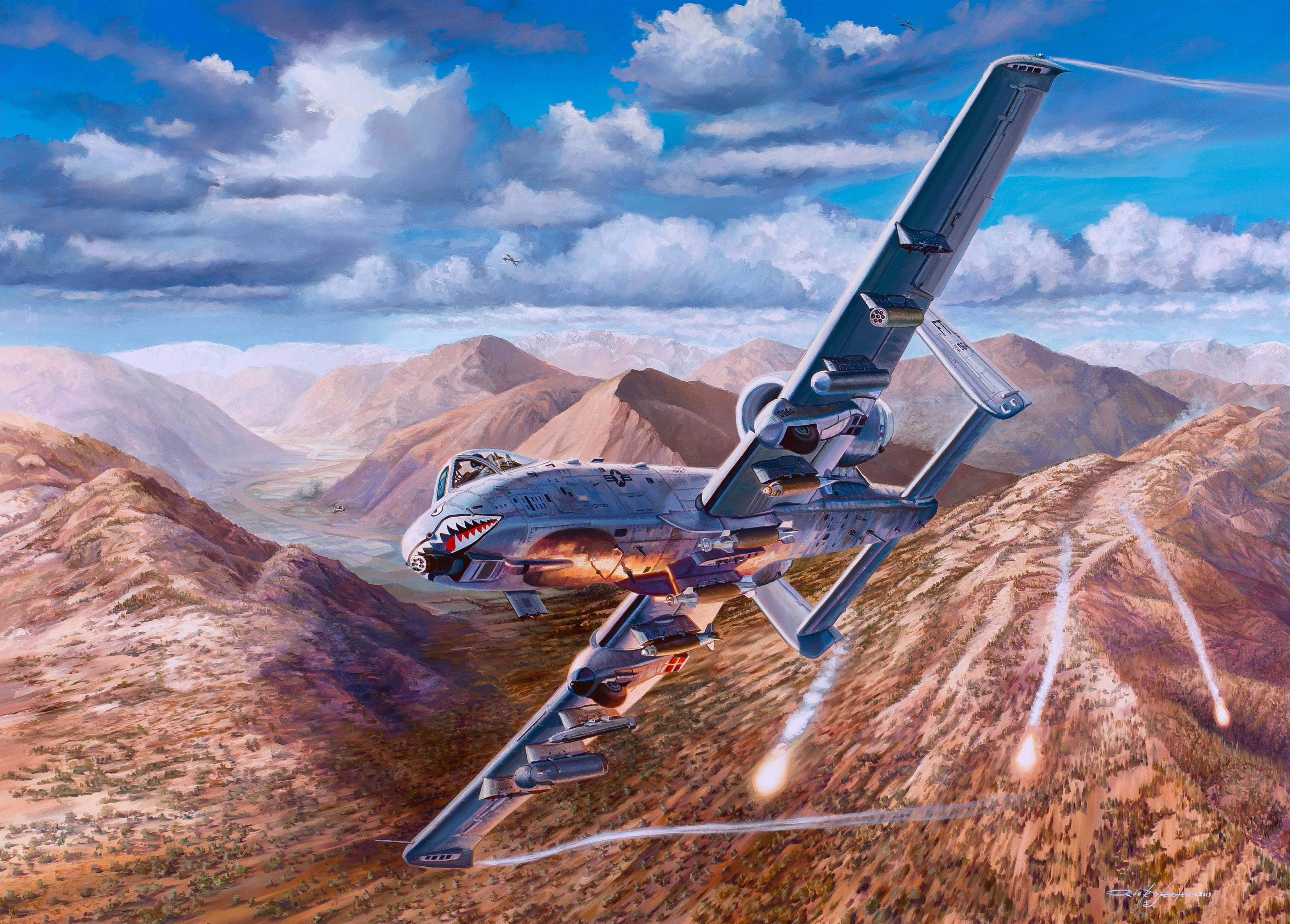 Fairchild Republic A-10 Thunderbolt II Attack Aircraft HD Wallpaper