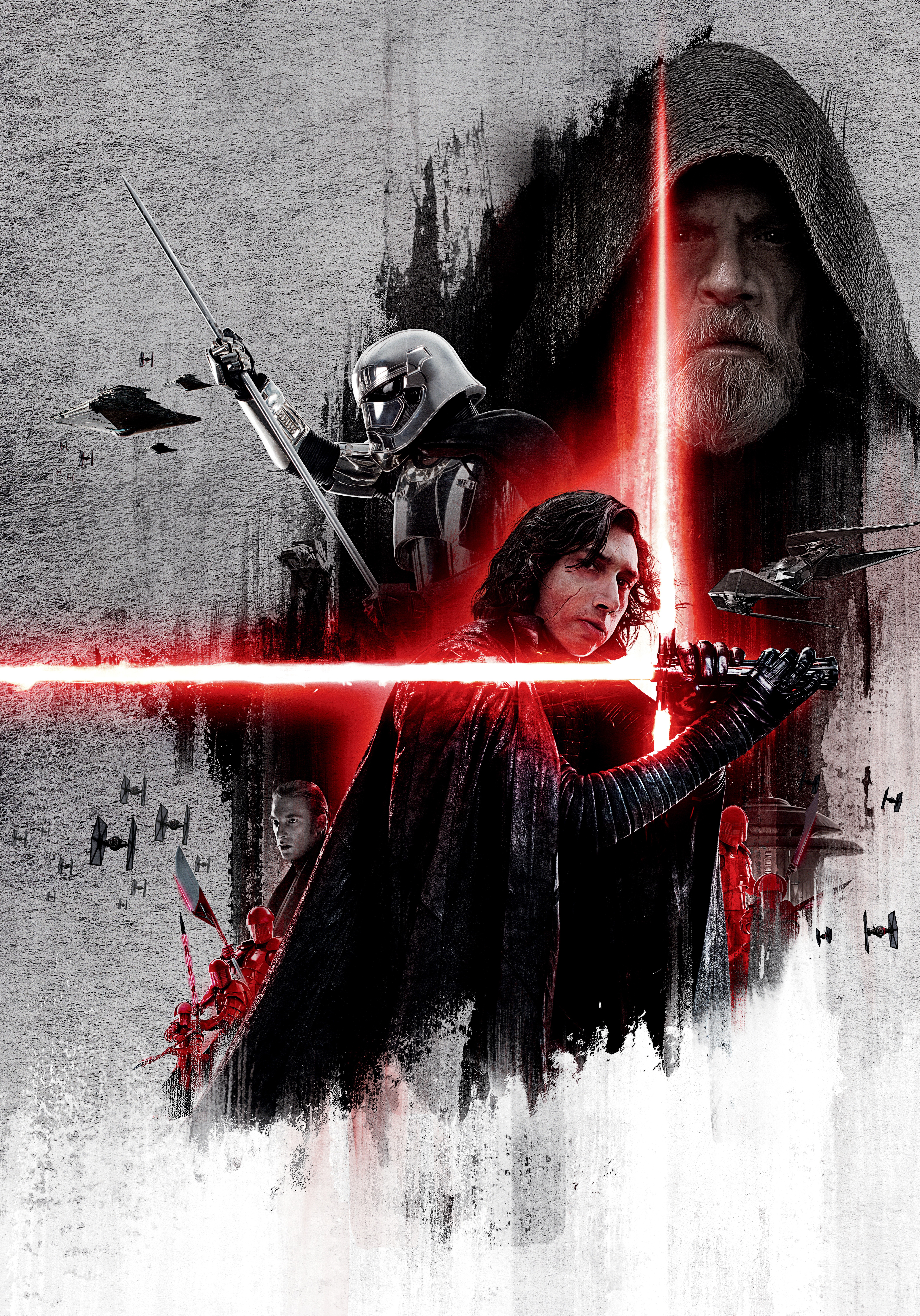 Star Wars: The Last Jedi Poster with Kylo Ren and Luke Skywalker HD Phone Wallpaper
