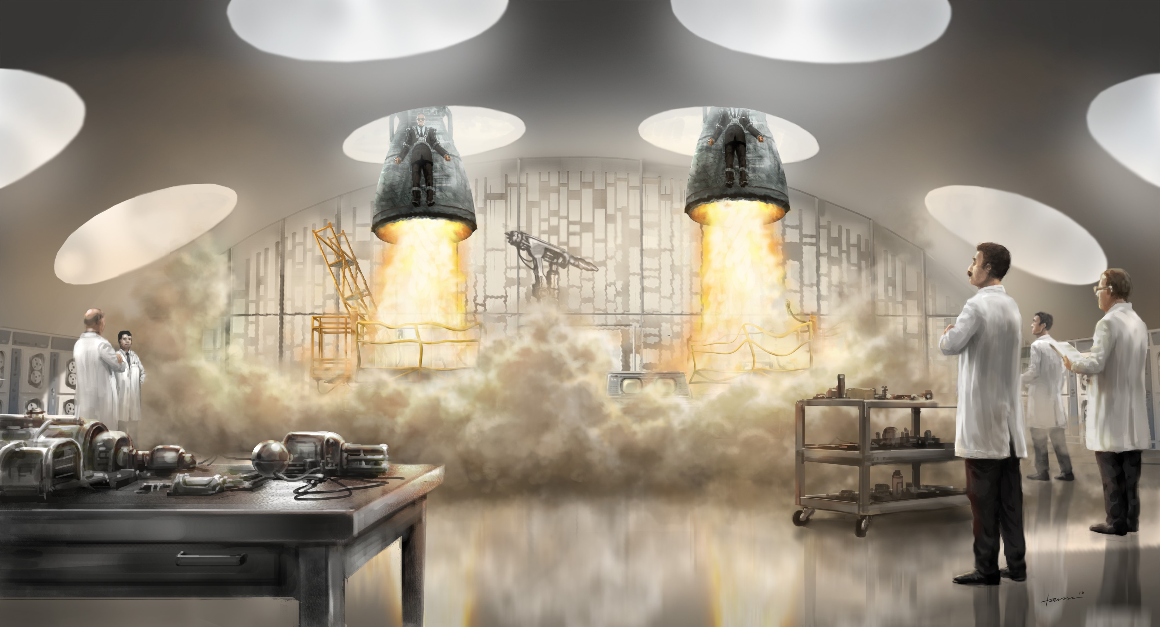 Fan Art of Rocket Engines Testing HD Wallpaper