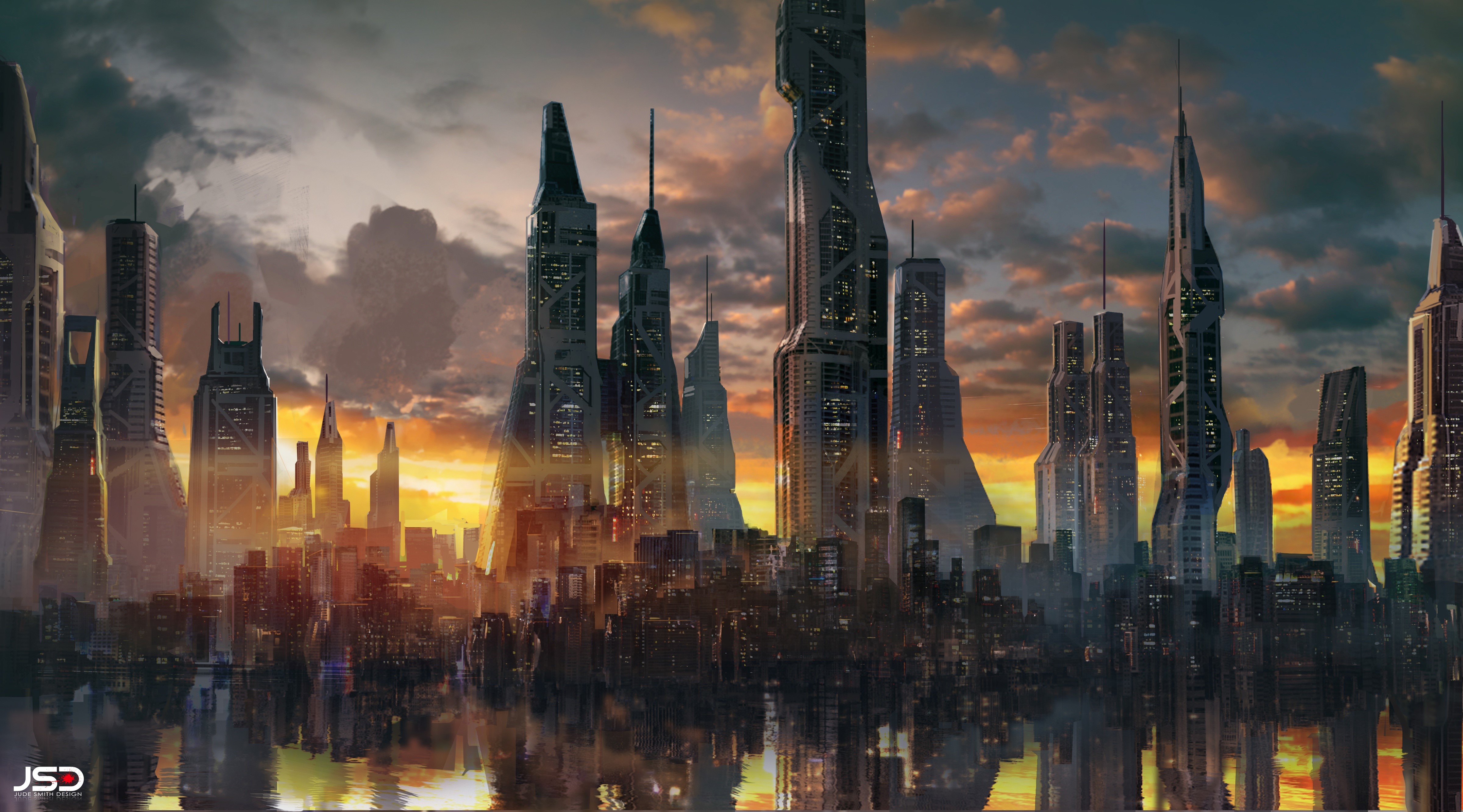 4K Zion (Before the Fall) Cityscape by Jude Smith HD Wallpaper