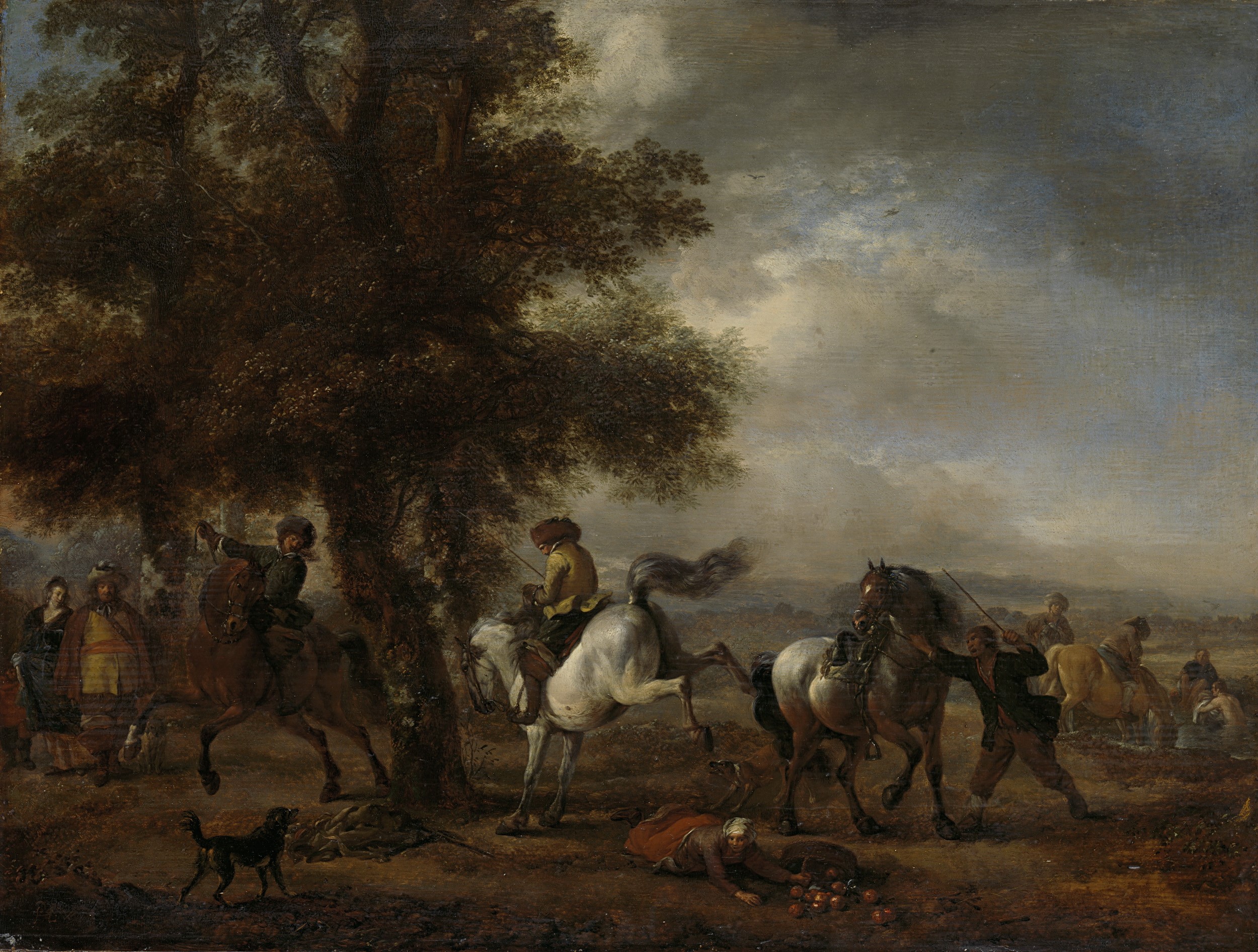 Philips Wouwerman's The White Horse HD Wallpaper