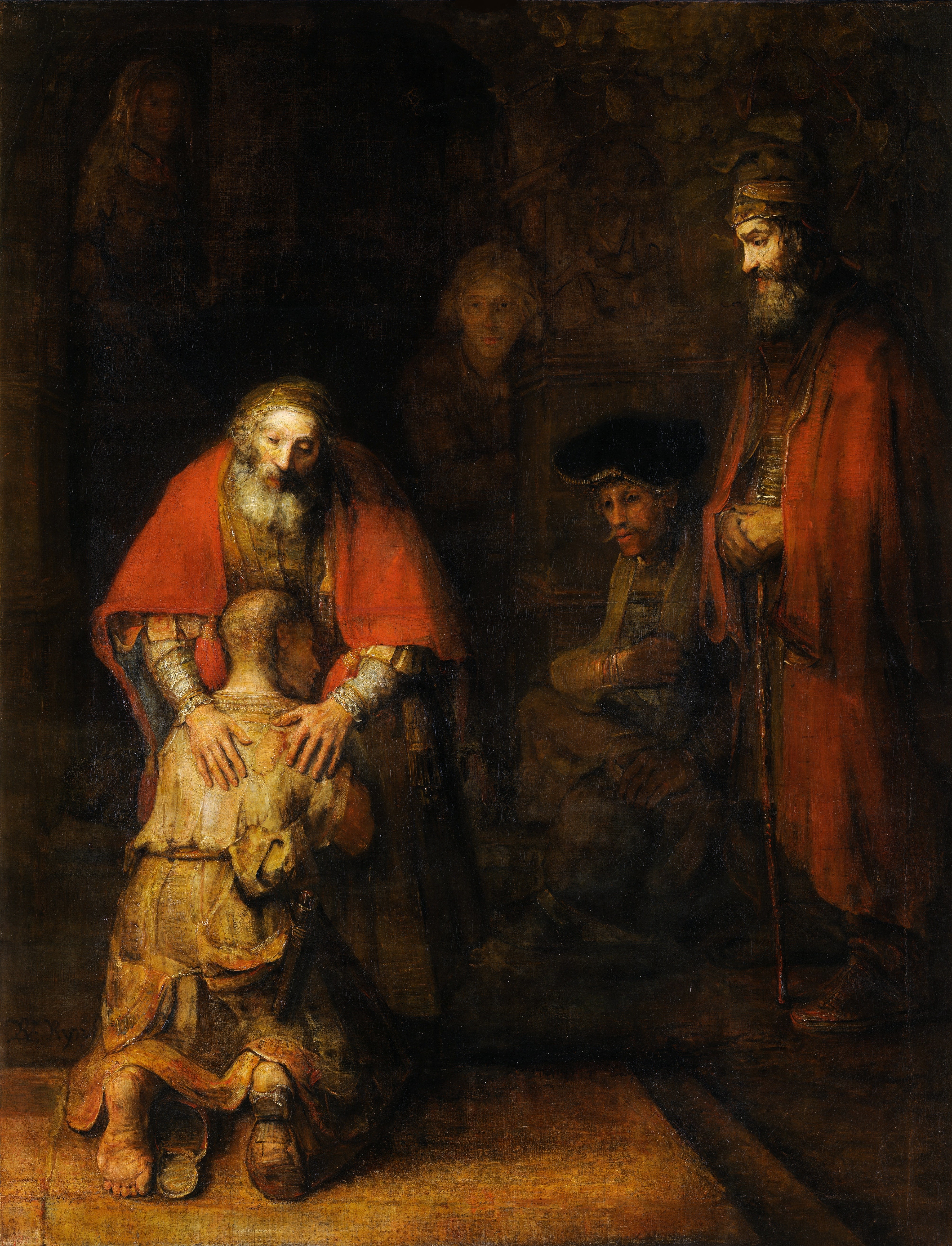The Return of the Prodigal Son by Rembrandt 4K HD Phone Wallpaper
