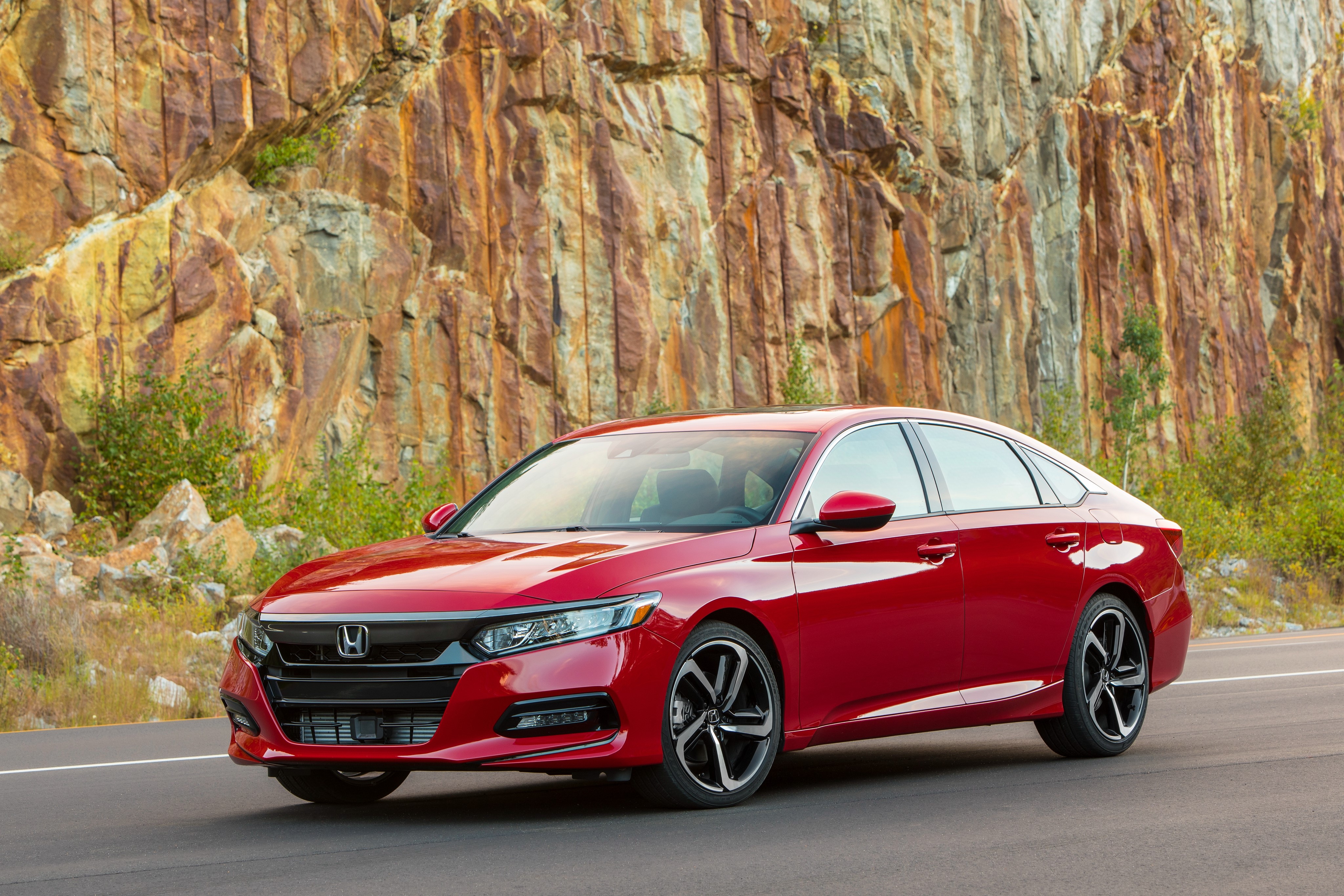 Red 2018 Honda Accord Sport Sedan HD Wallpaper
