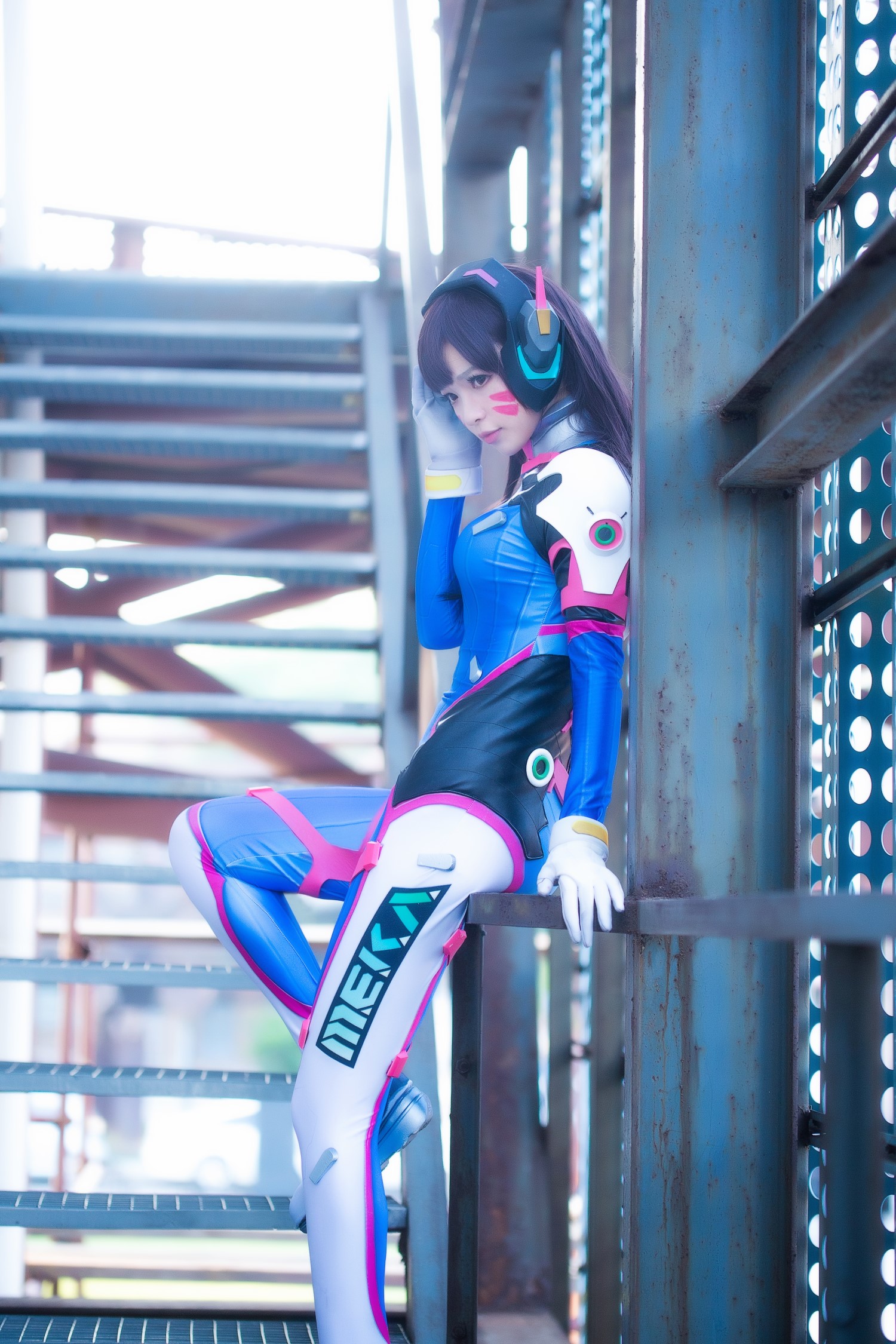 D.Va from Overwatch Cosplay HD Phone Wallpaper