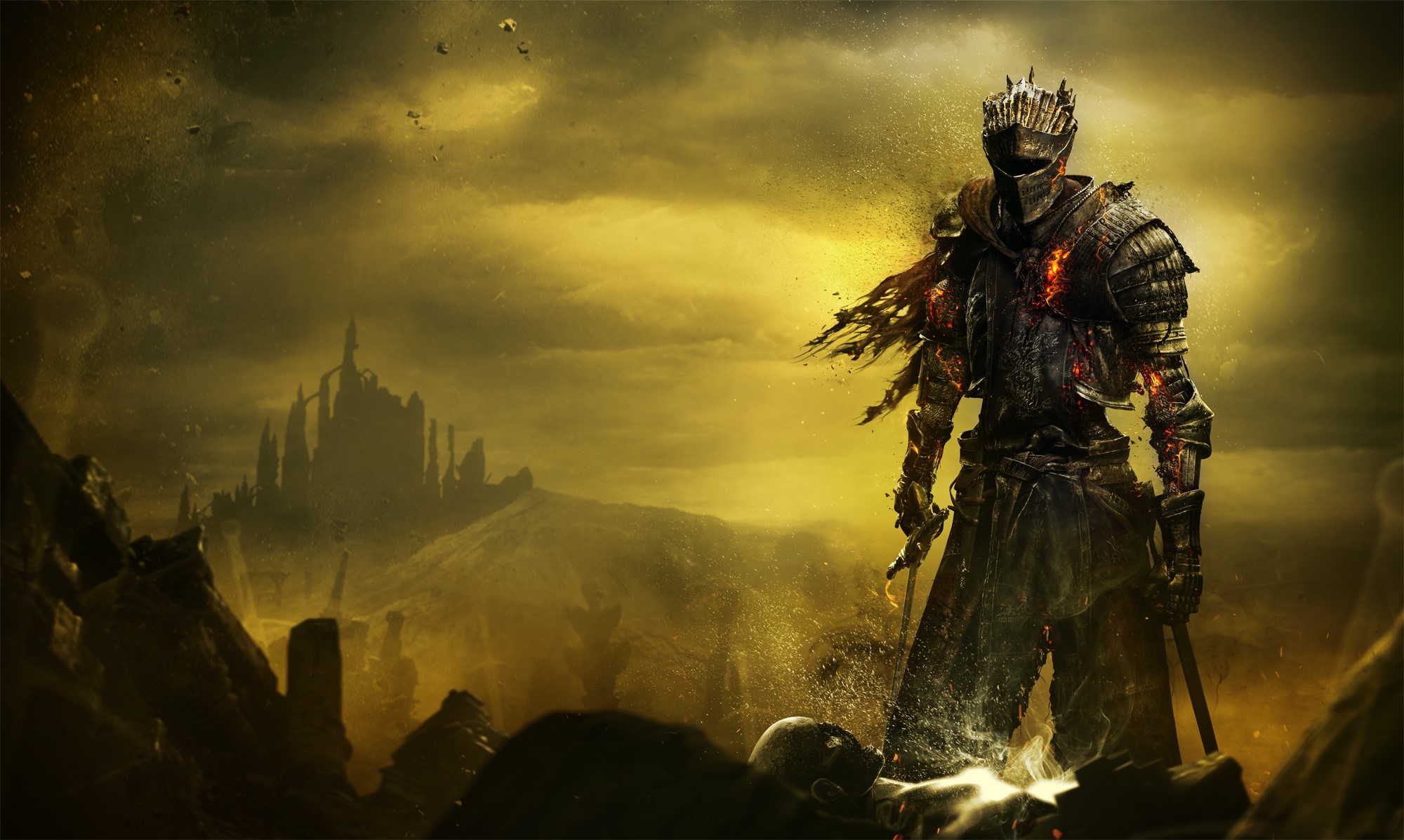 Knight from Dark Souls III with swords HD Wallpaper