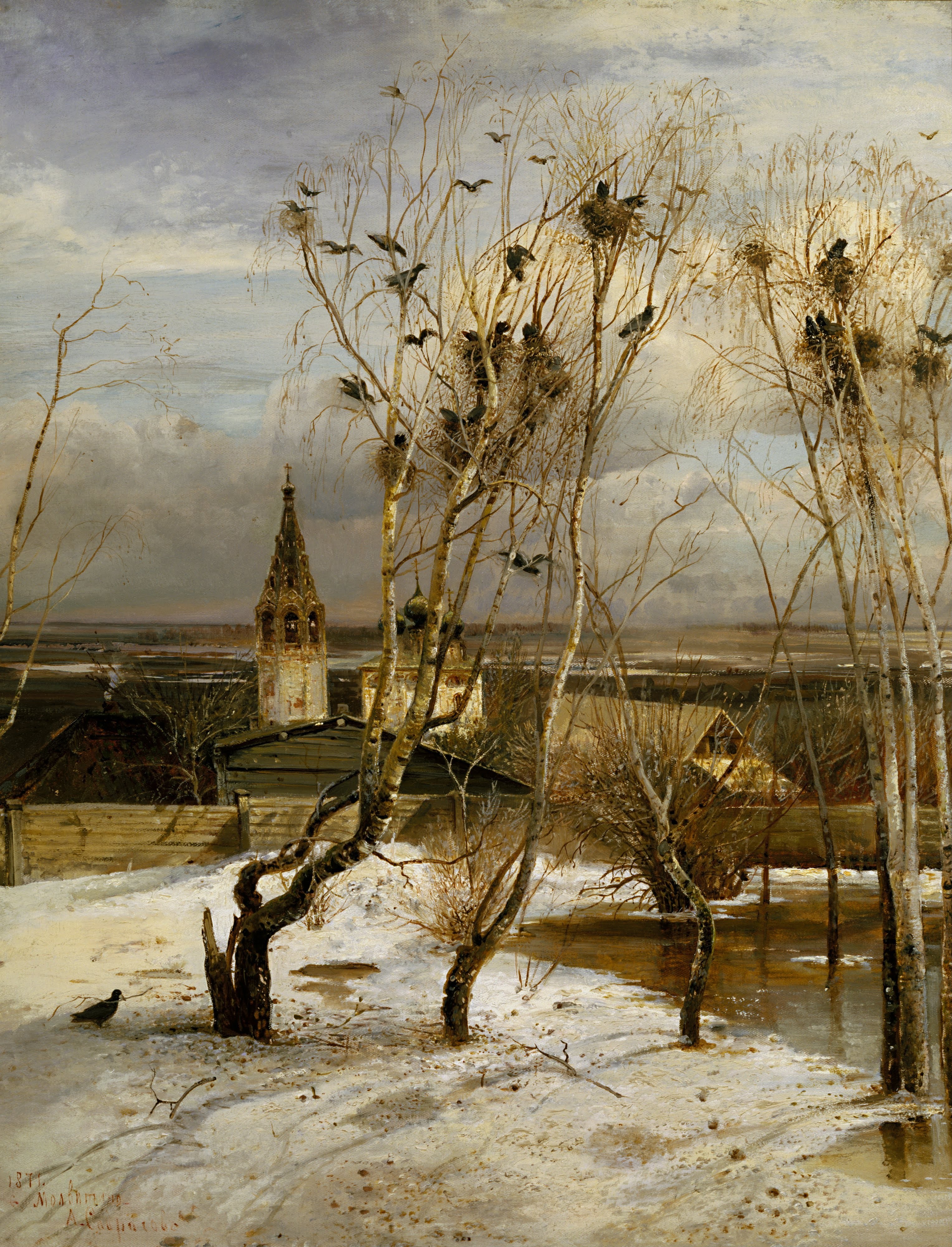 The Rooks Have Arrived by Alexei Savrasov HD Phone Wallpaper