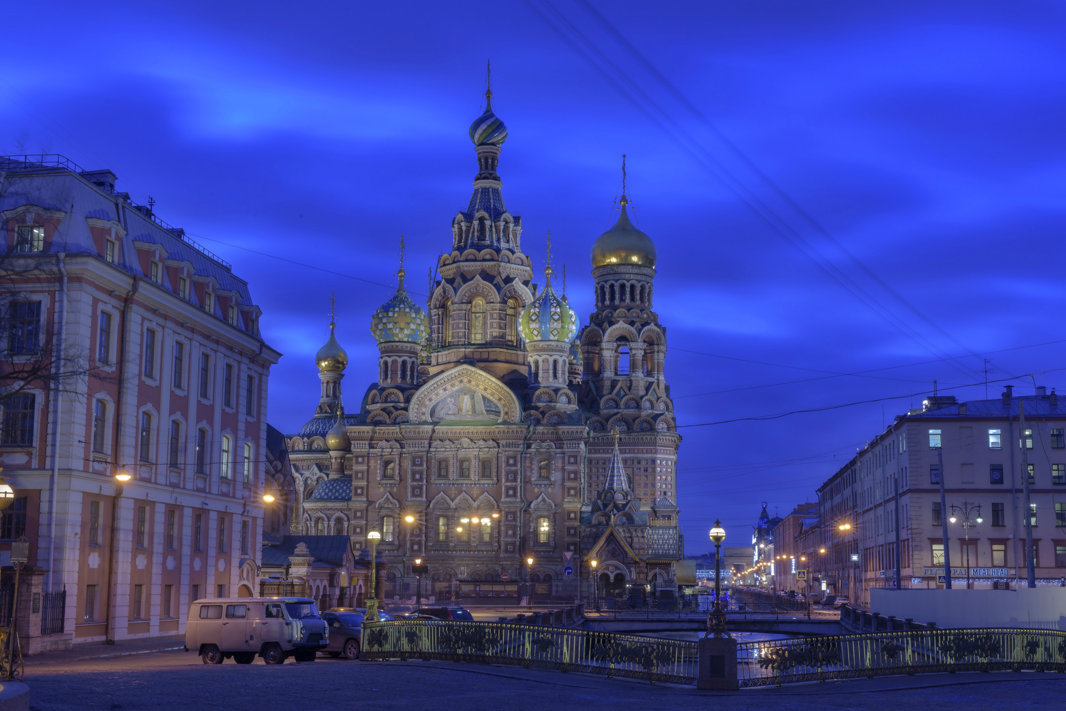 Church of the Savior on Spilled Blood, St. Petersburg at Night HD Wallpaper