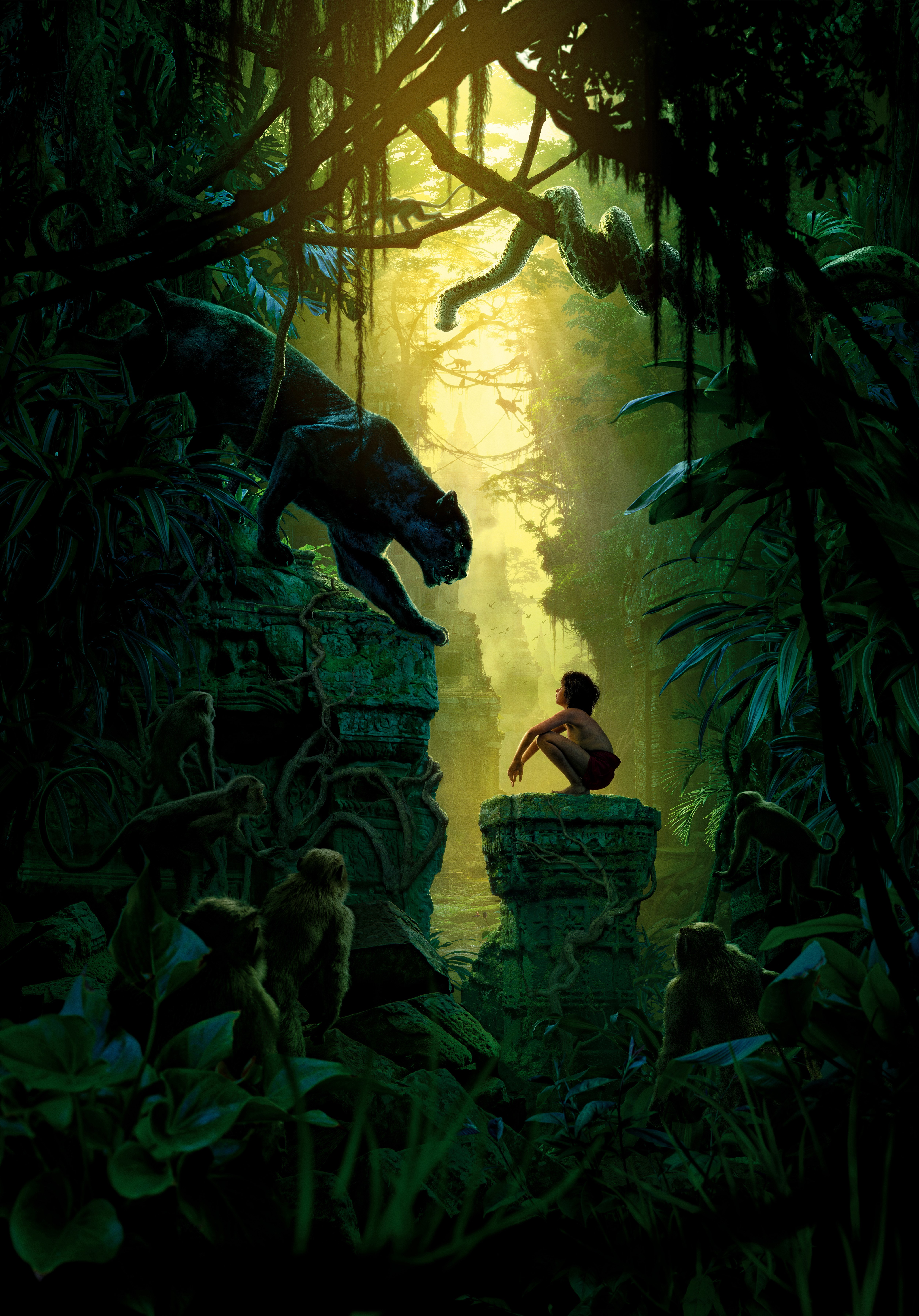 Bagheera and Mowgli from The Jungle Book HD Phone Wallpaper