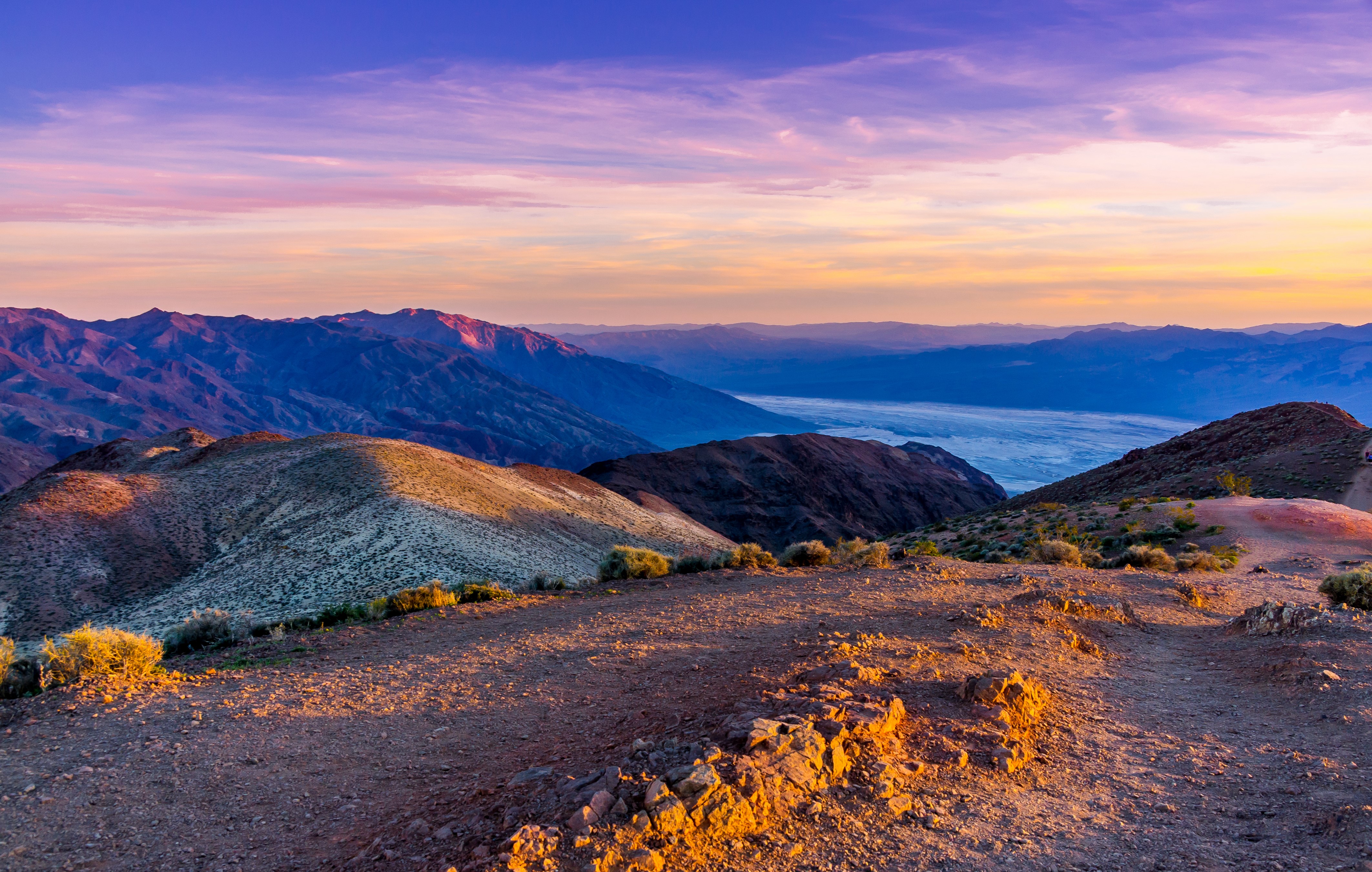 Death Valley National Park at Sunset HD Wallpaper