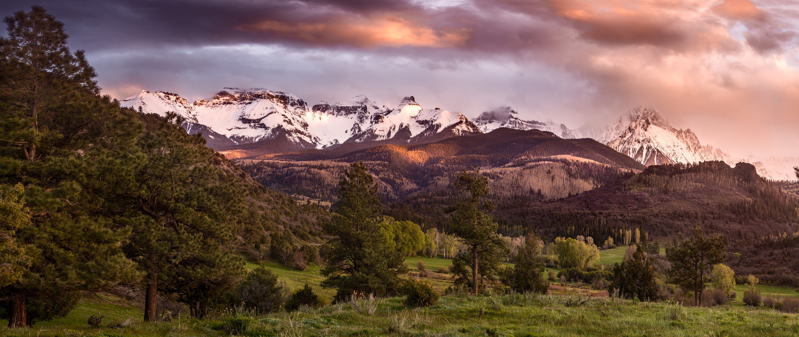 San Juan Mountains Colorado USA at Sunset HD Wallpaper