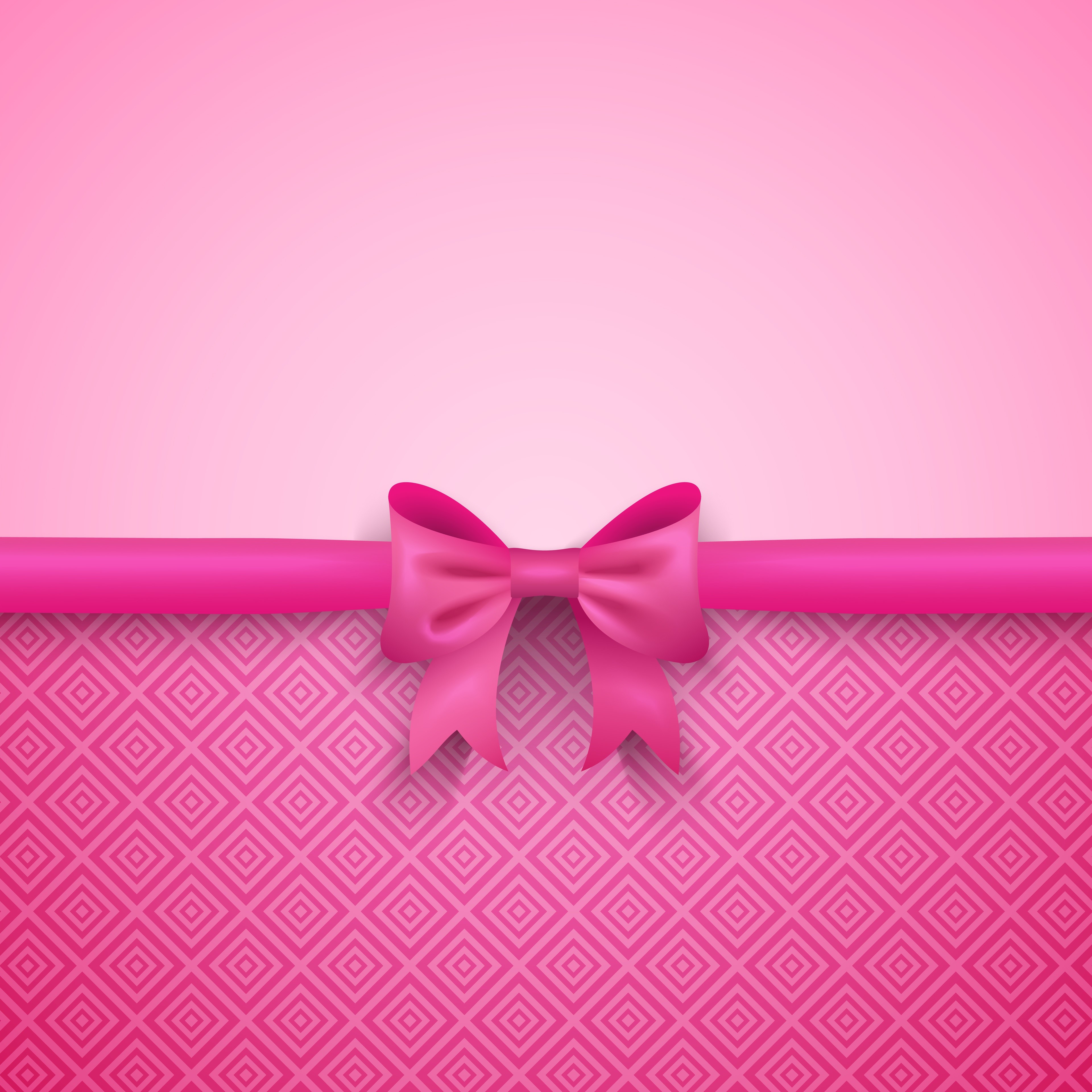 Pink bowknot on pink background HD Wallpaper