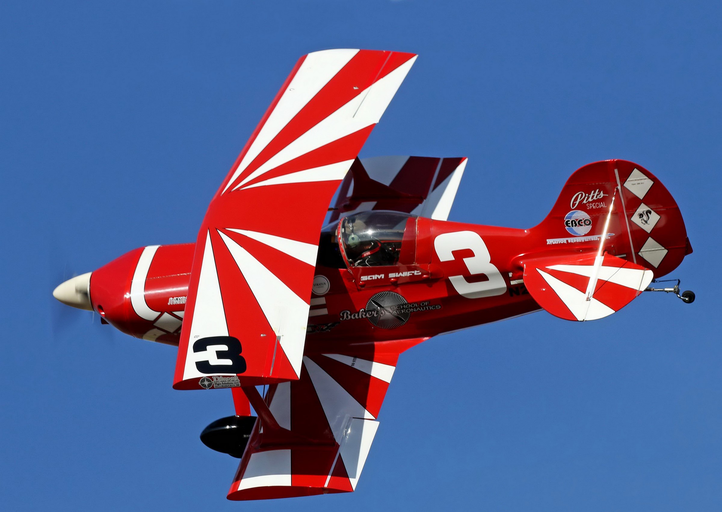Red Pitts Special Biplane with Sunburst Livery HD Wallpaper