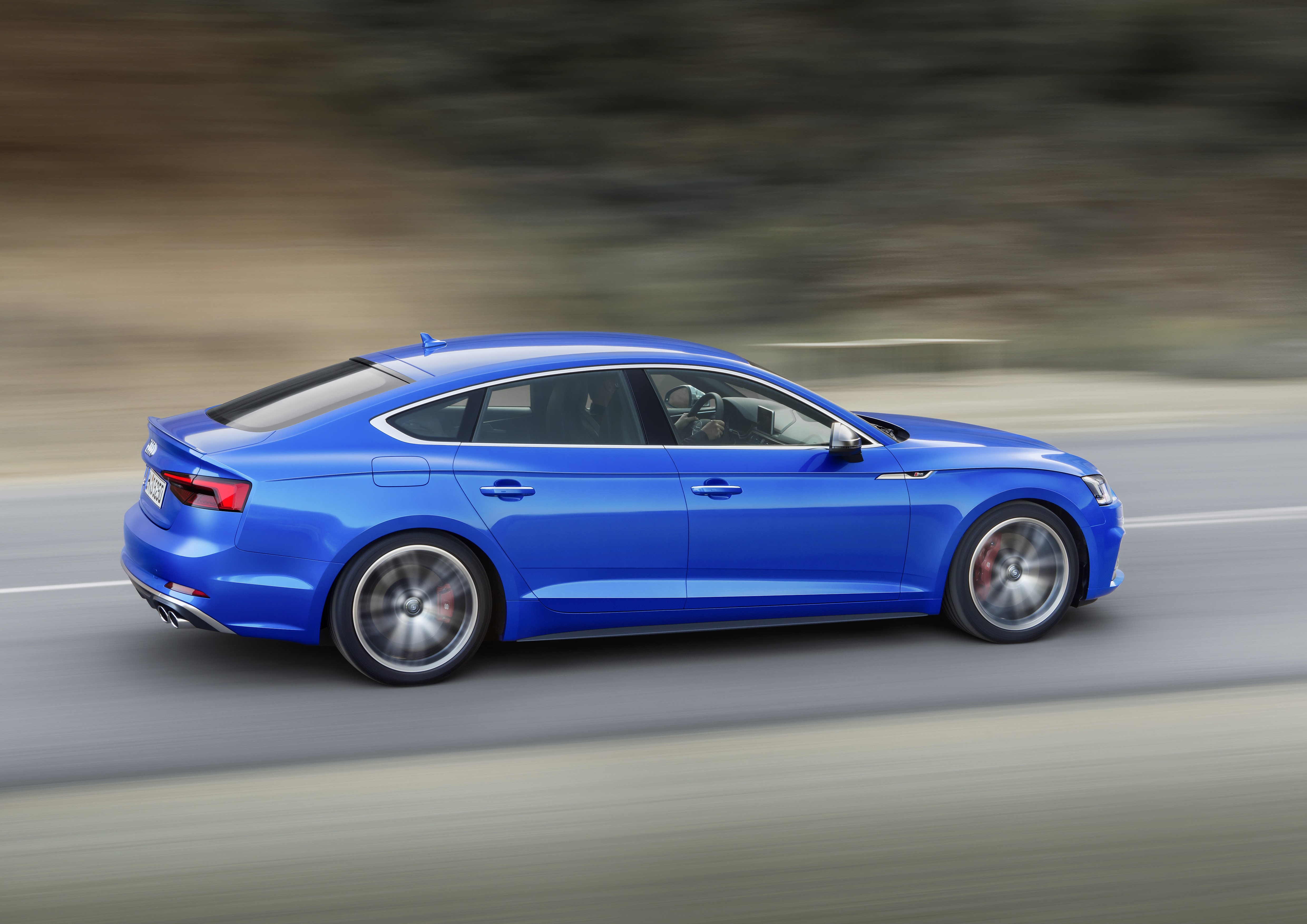 Blue Audi S5 2018 Drive A5 in Motion HD Wallpaper