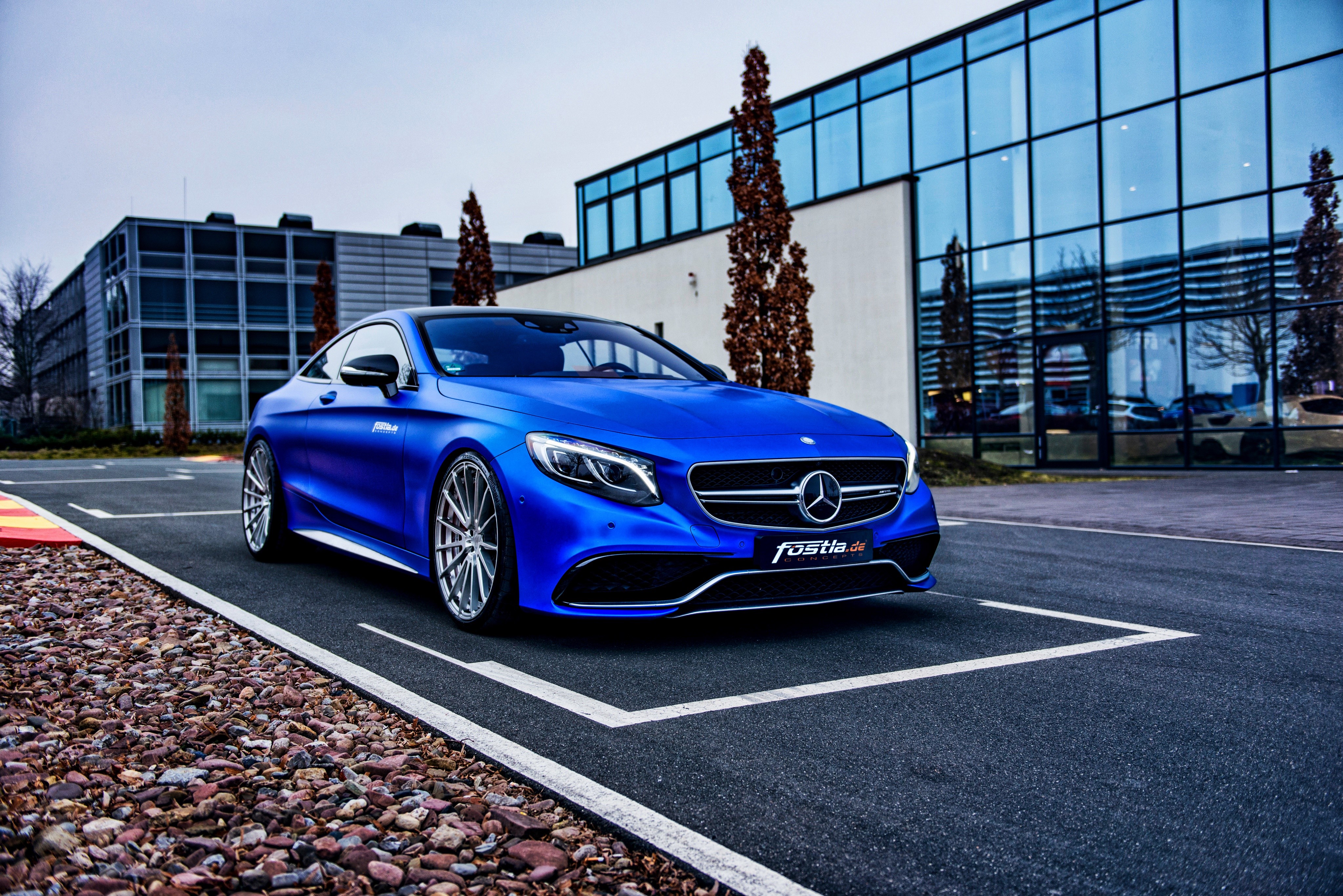 4K Blue Mercedes-Benz AMG C217 S-Class Coupe HD Wallpaper