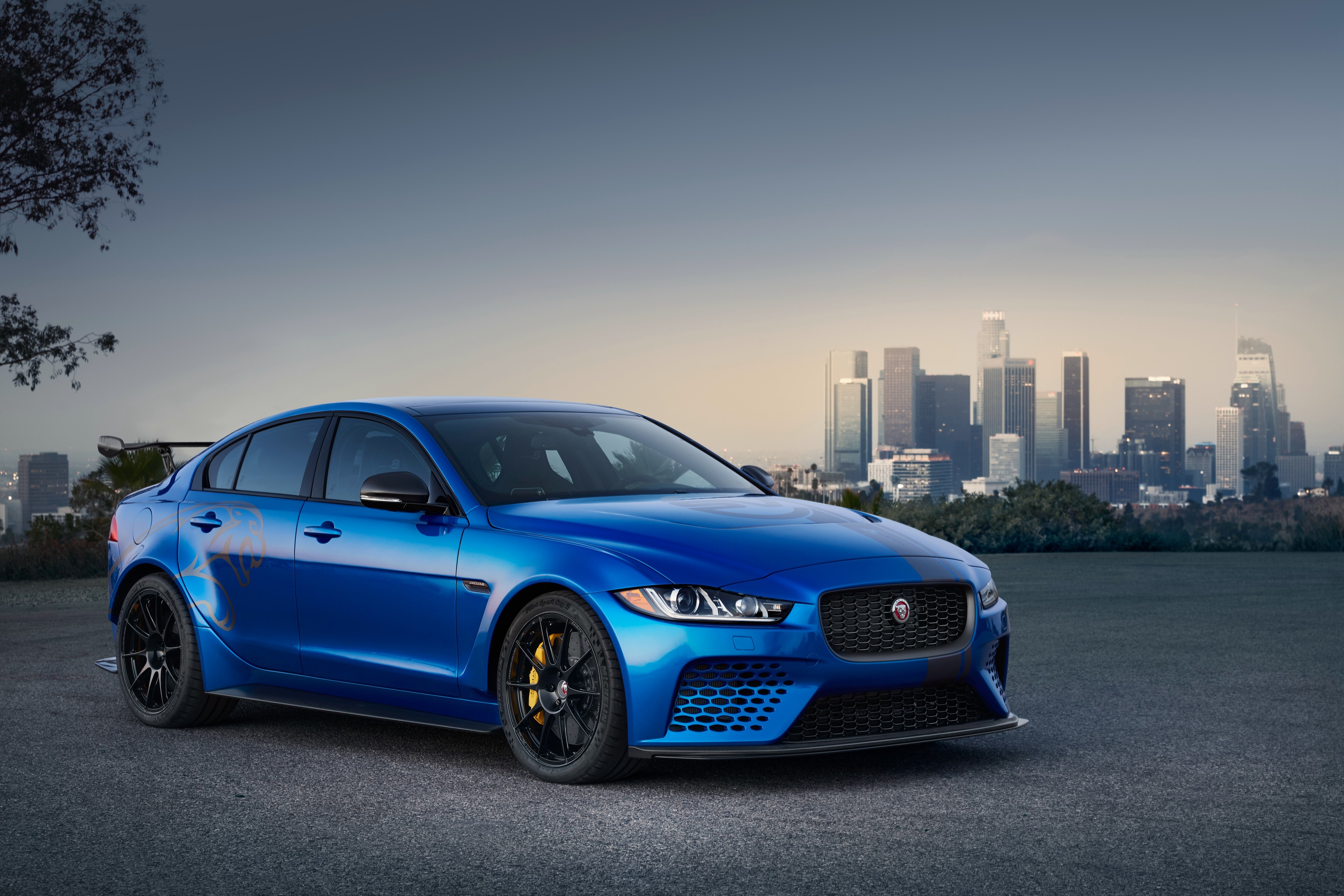 Blue 2017 Jaguar XE SV Project 8 HD Wallpaper