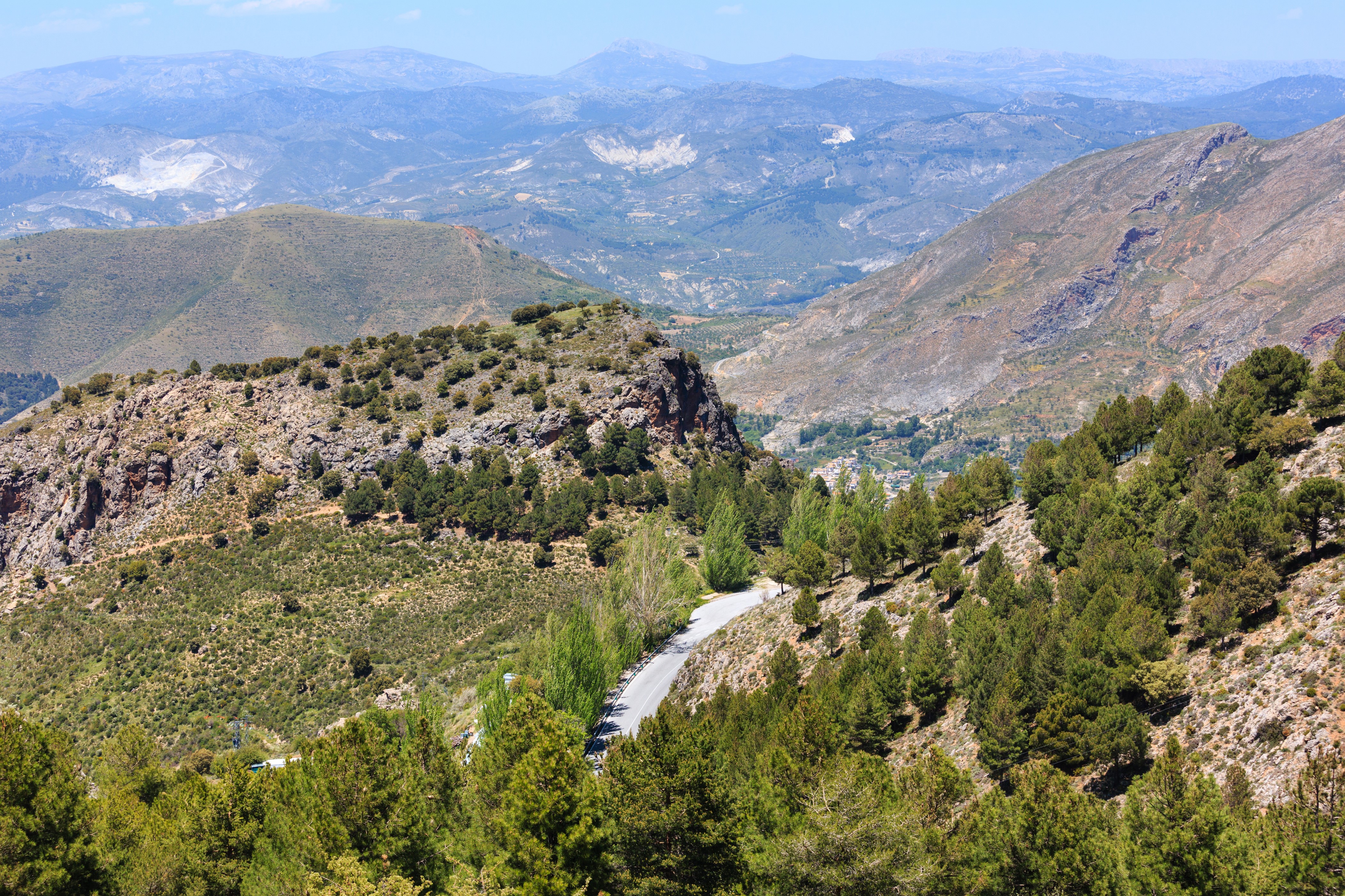 Sierra Nevada National Park, Spain, Mountains, Trees HD Wallpaper