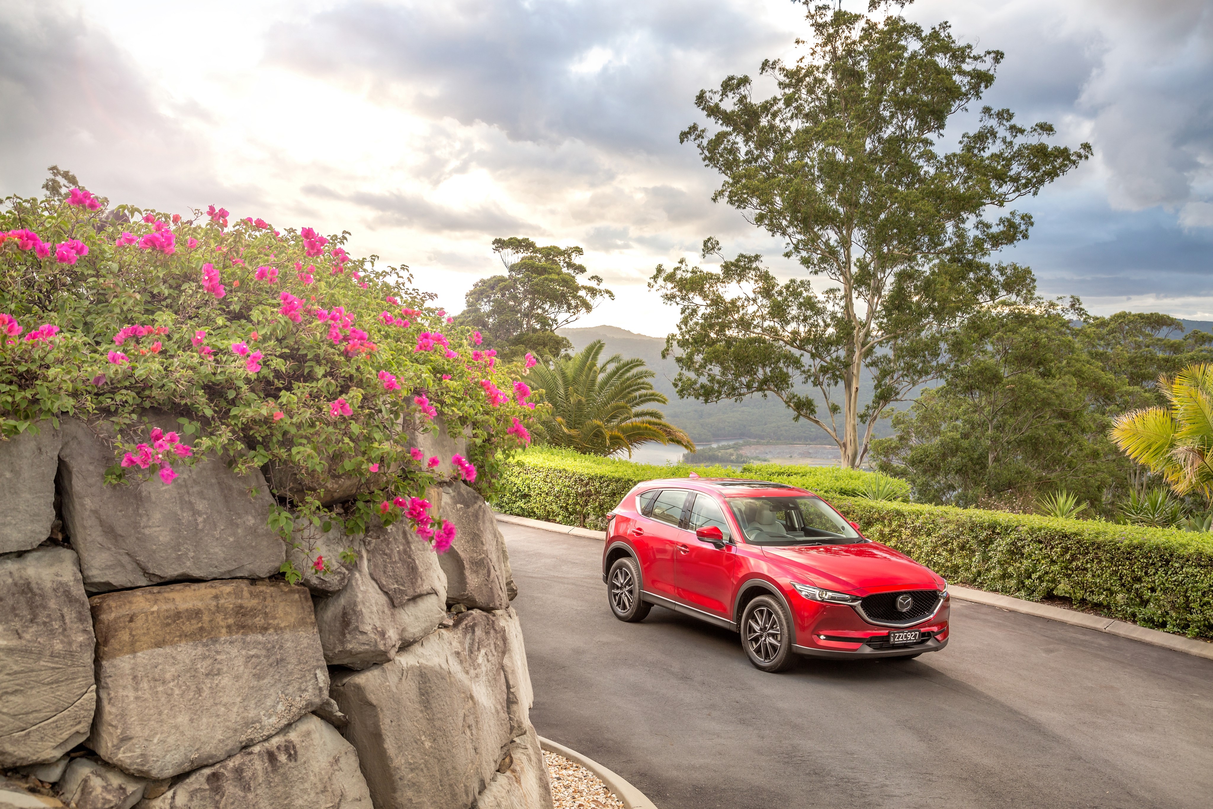 Red 2017 Mazda CX-5 Akera HD Wallpaper