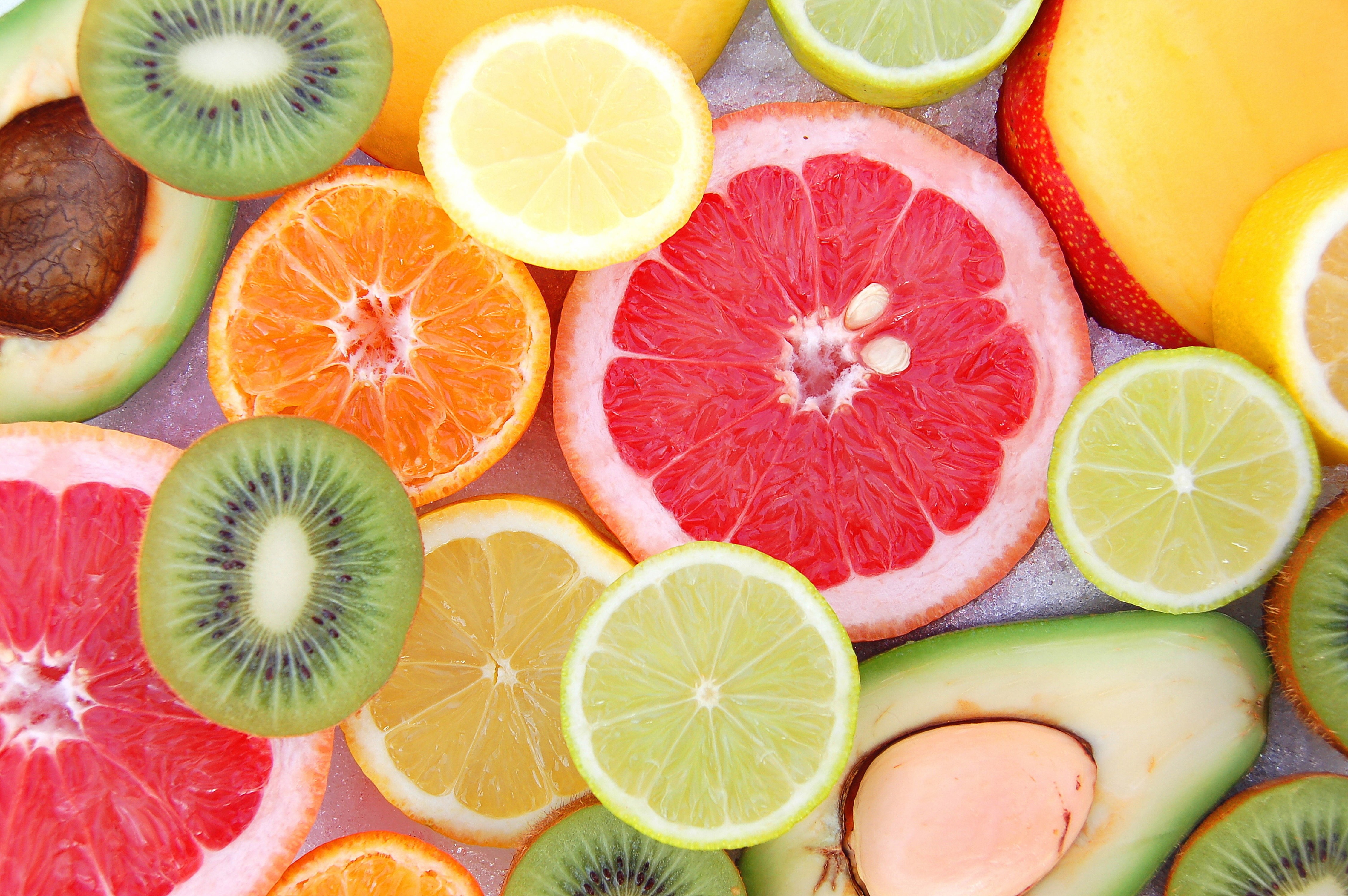 4K Fruit Citrus Kiwi Lemons HD Wallpaper