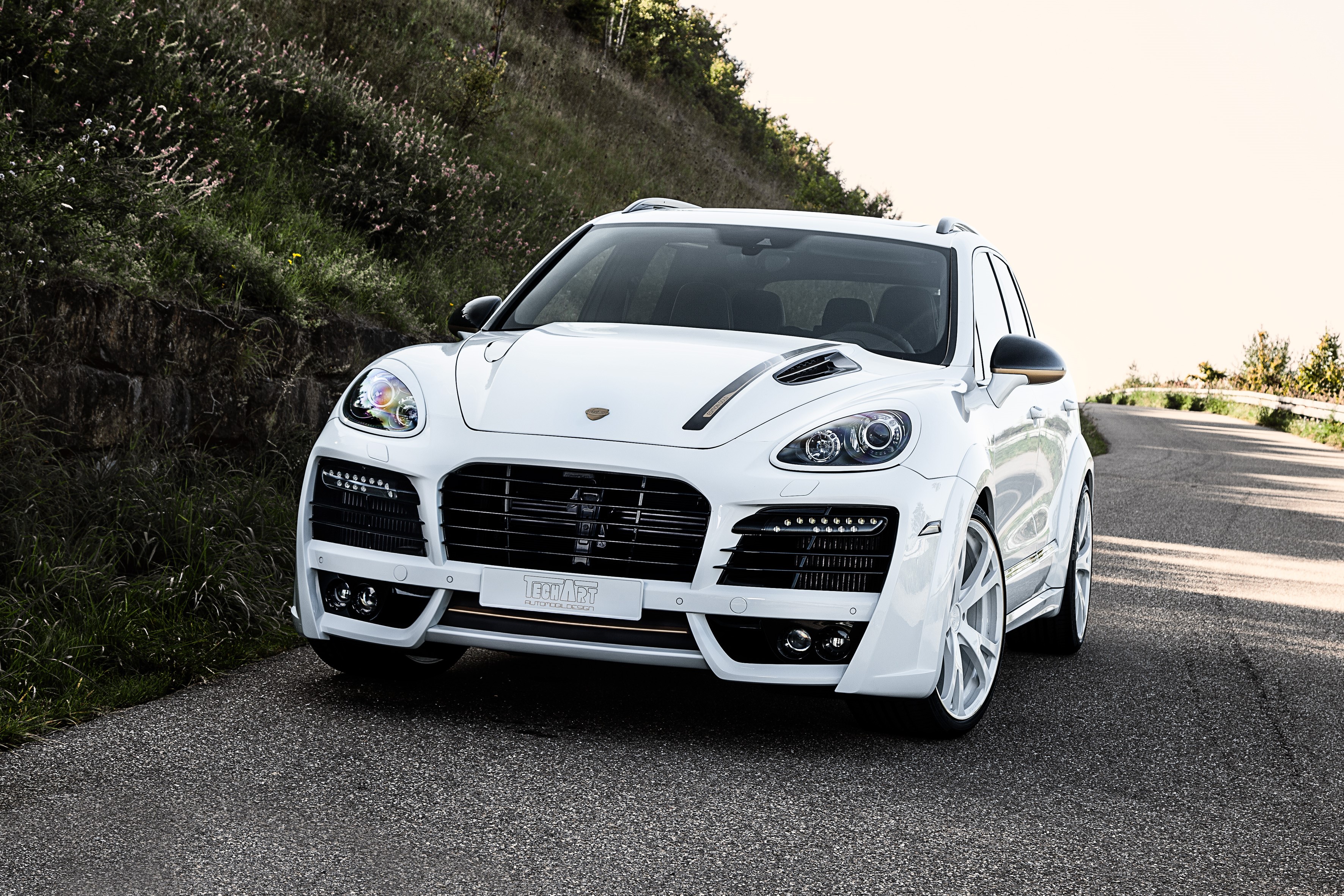White 2011 TechArt Magnum Edition Porsche Cayenne HD Wallpaper