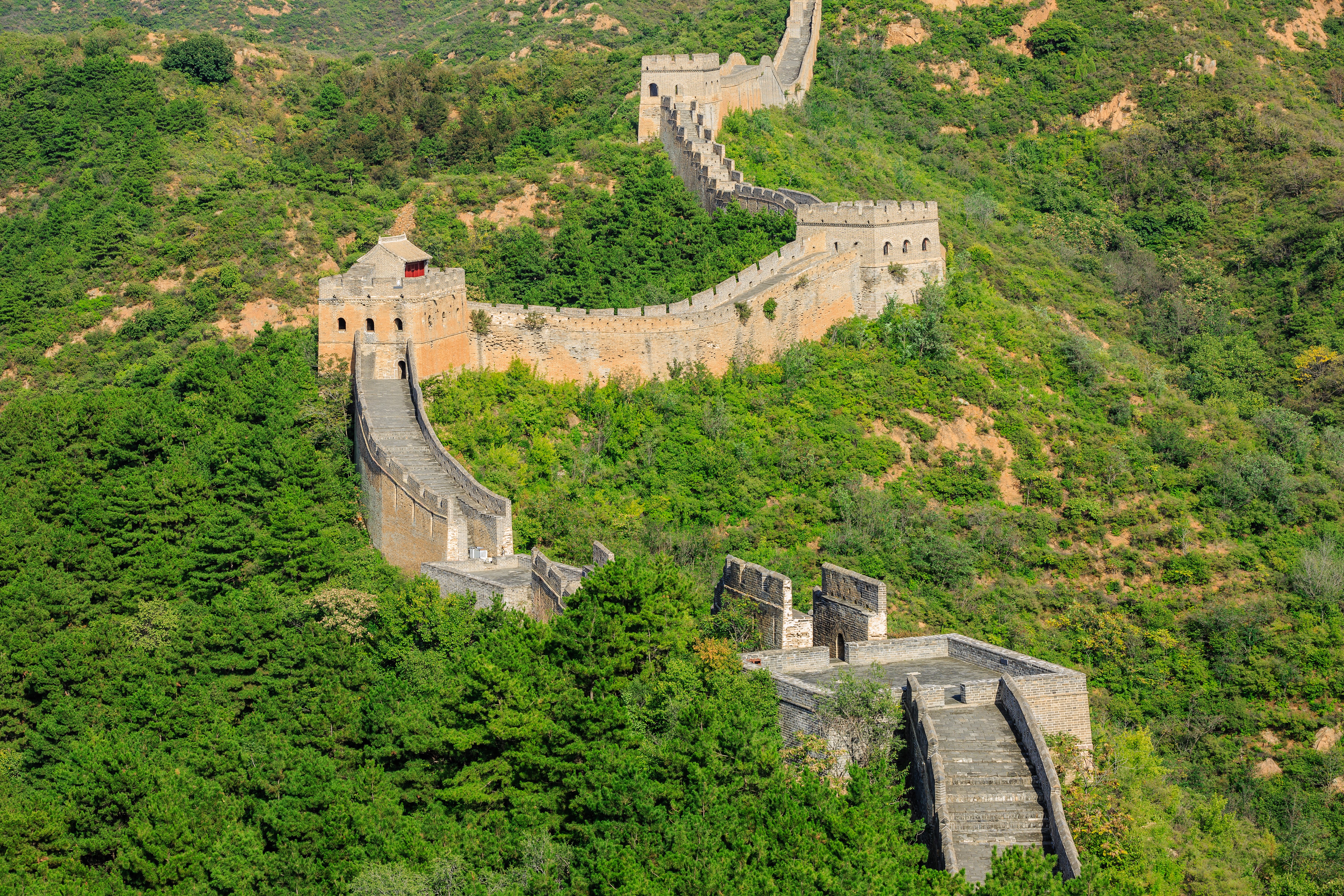 The Great Wall of China in a Forest HD Wallpaper