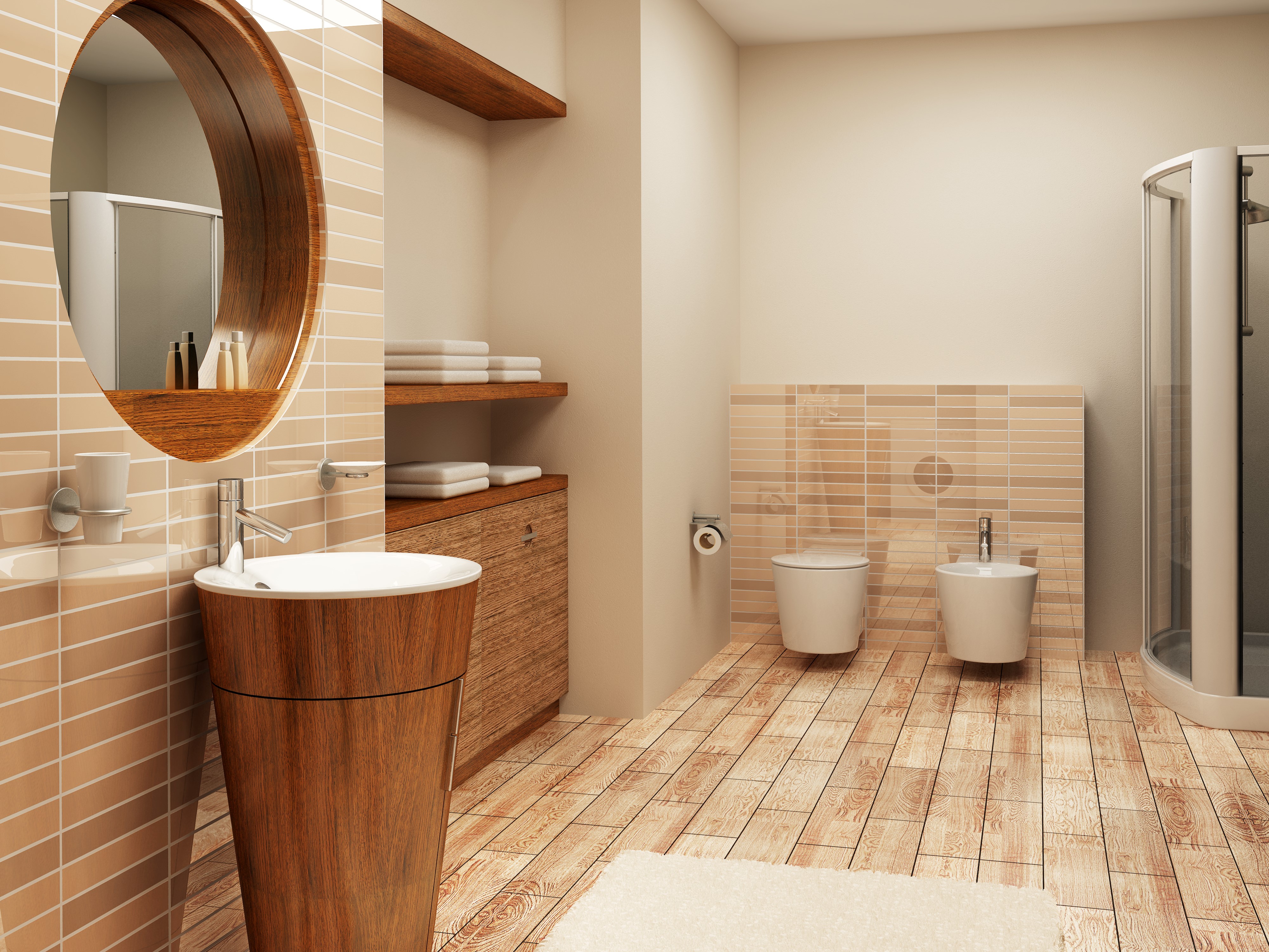 Modern Bathroom Interior Design HD Wallpaper
