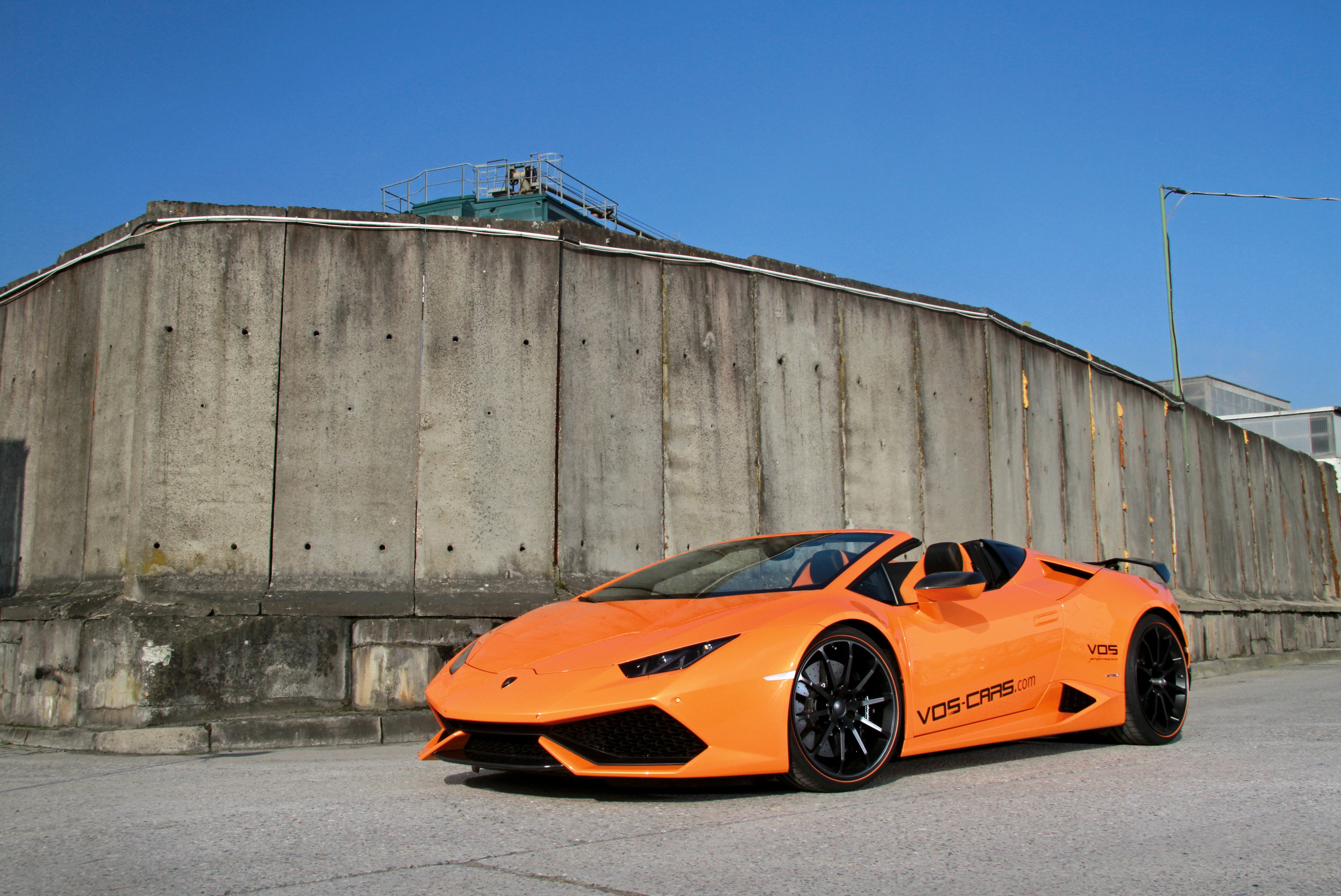 Orange 2016-18 VOS Performance Huracan Spyder HD Wallpaper