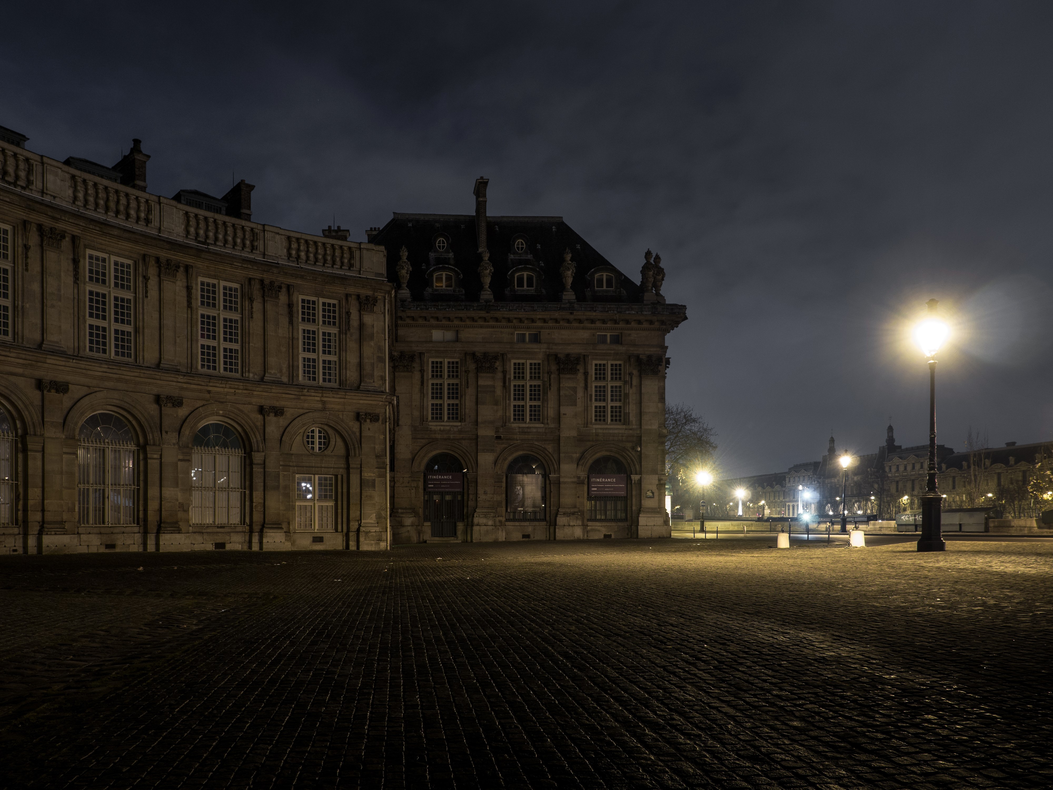 Institut de France at Night in Paris HD Wallpaper