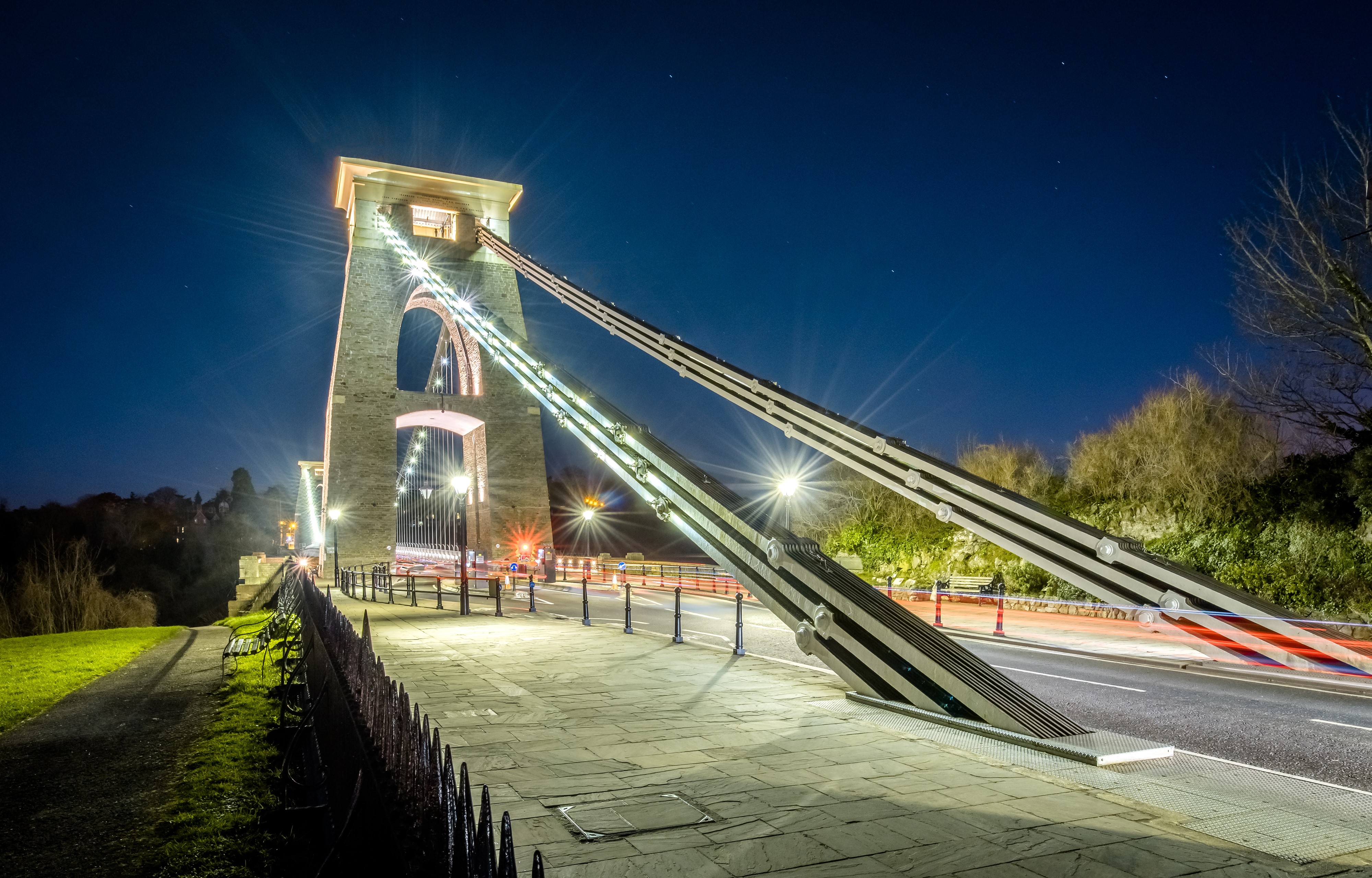 Clifton Suspension Bridge Bristol at Night HD Wallpaper
