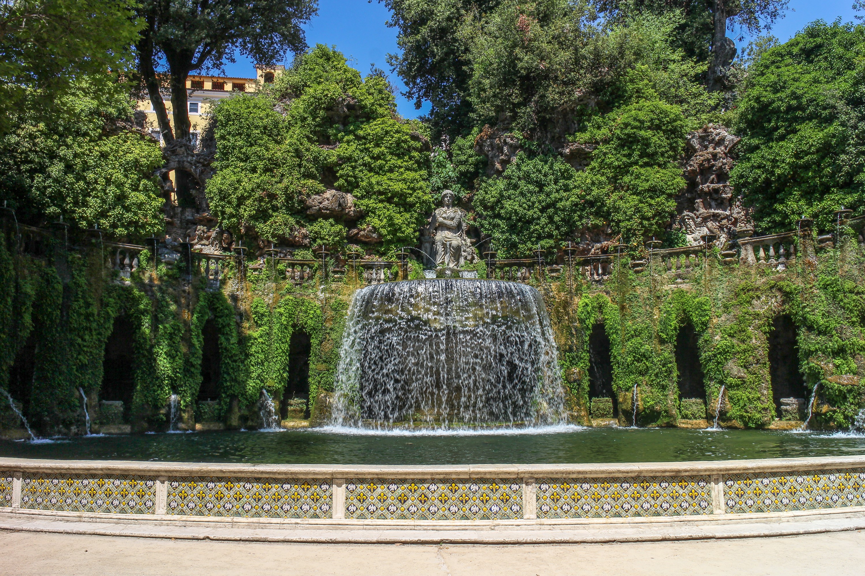 Fountain of Neptune, Villa d'Este, Tivoli, Italy HD Wallpaper
