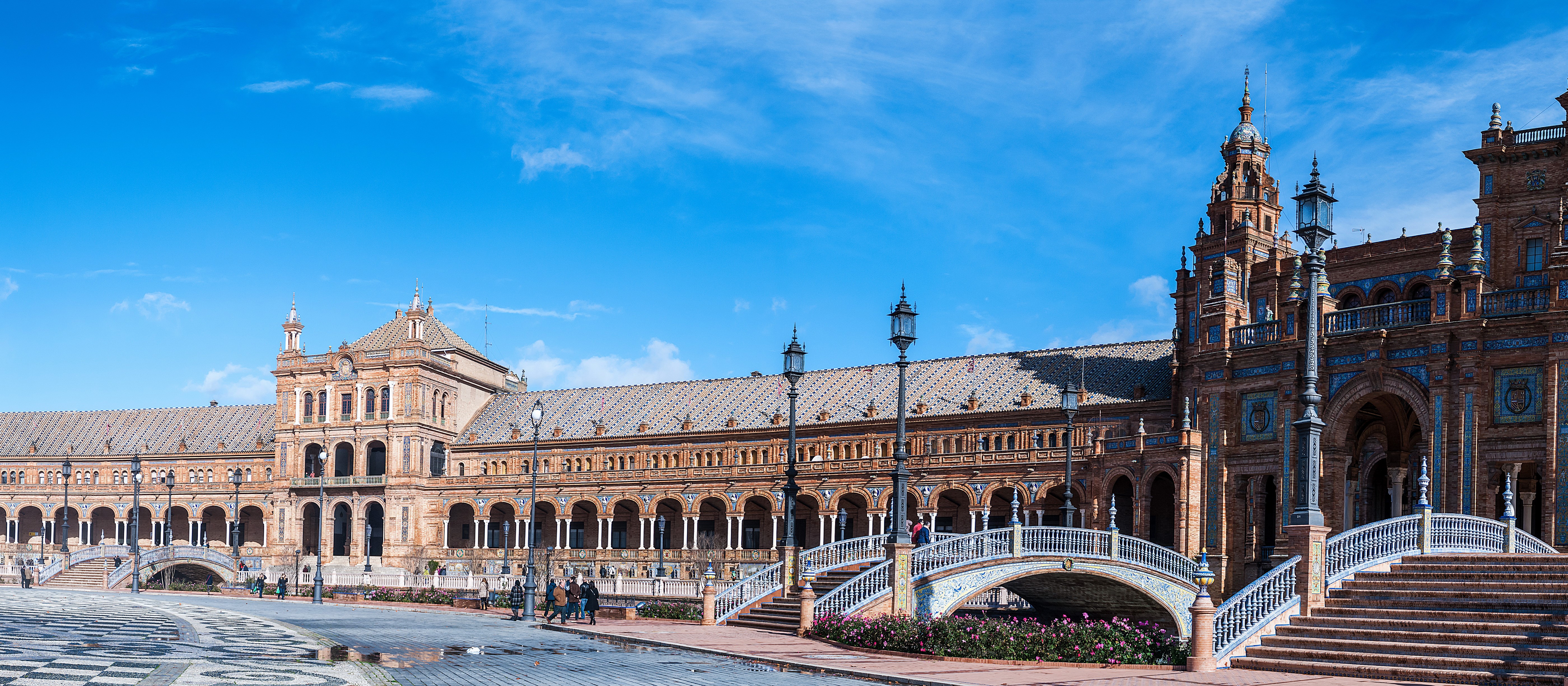 Plaza de España, Seville, Spain HD Wallpaper