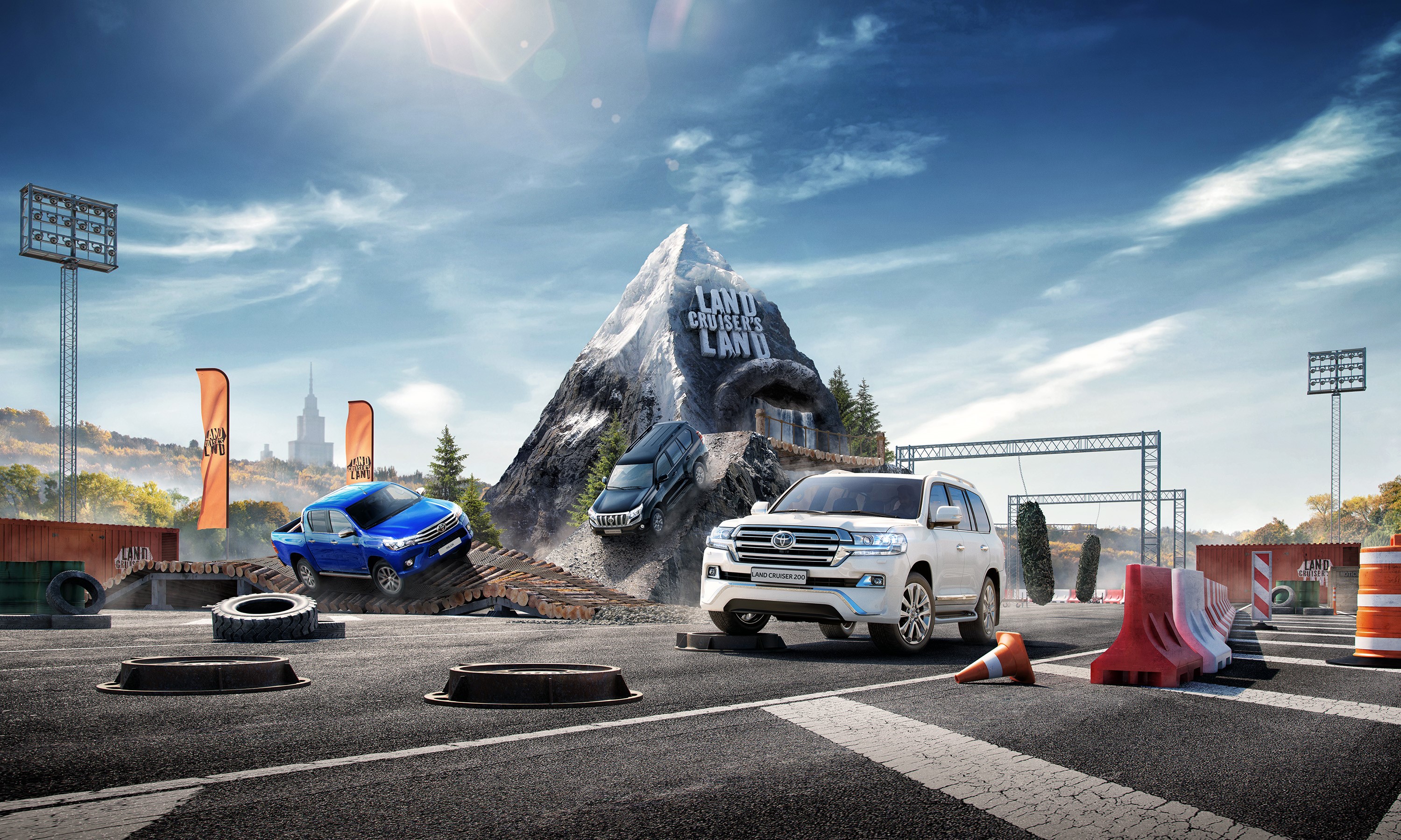 Toyota Land Cruiser's Land Off-Road Course HD Wallpaper