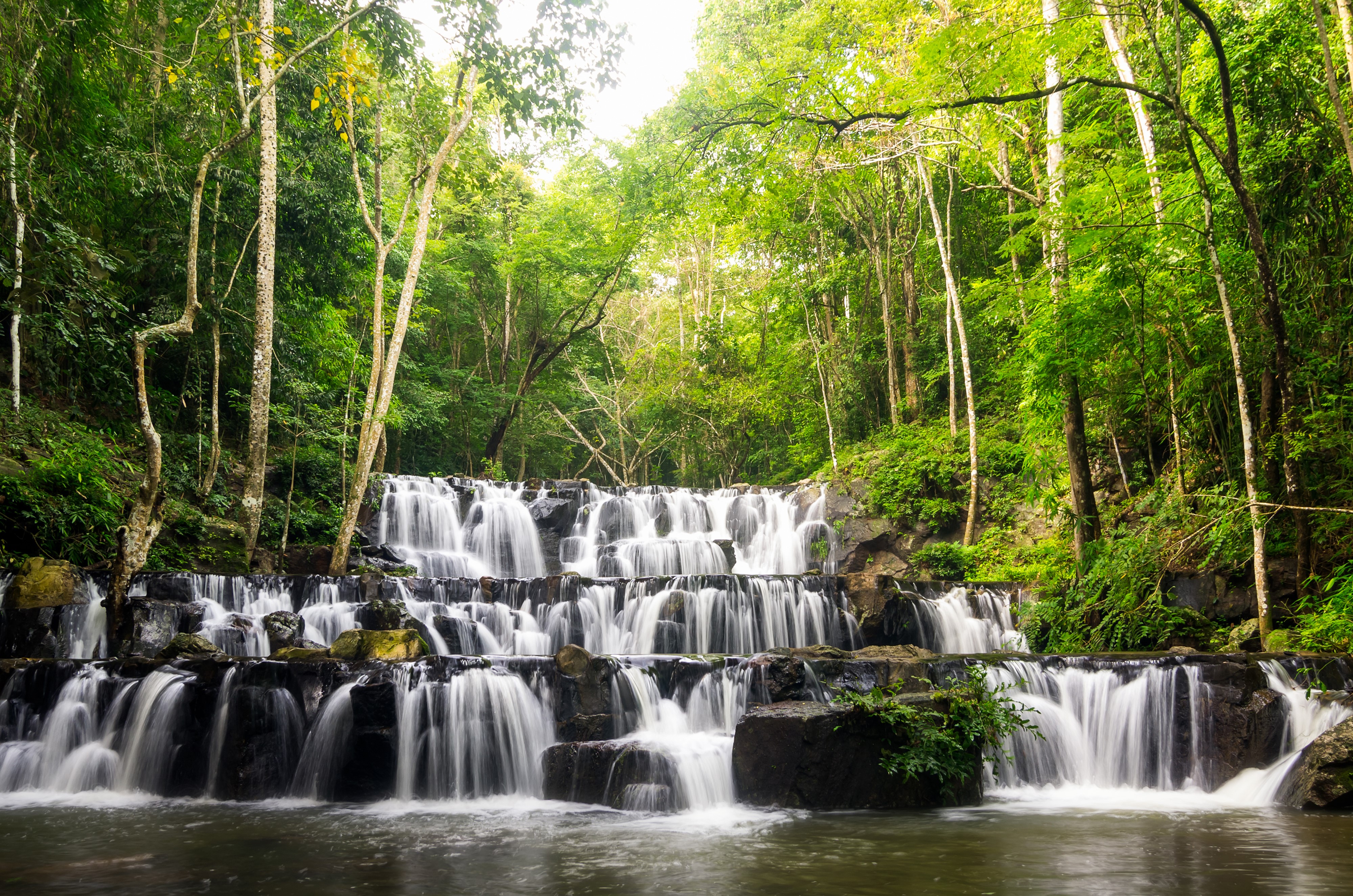 Sam Lan Waterfall in Thailand HD Wallpaper